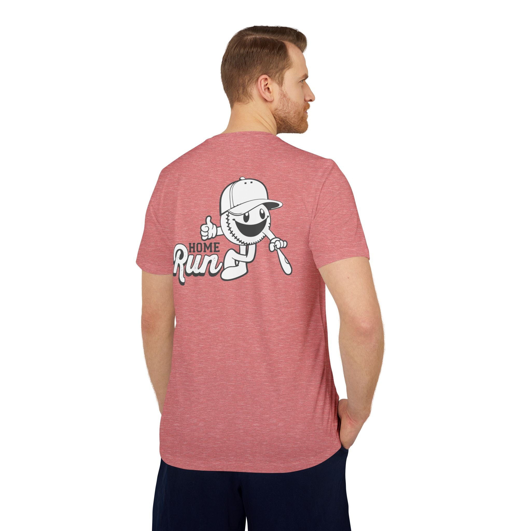 adidas Baseball Home Run Back Print Unisex Sport T-shirt