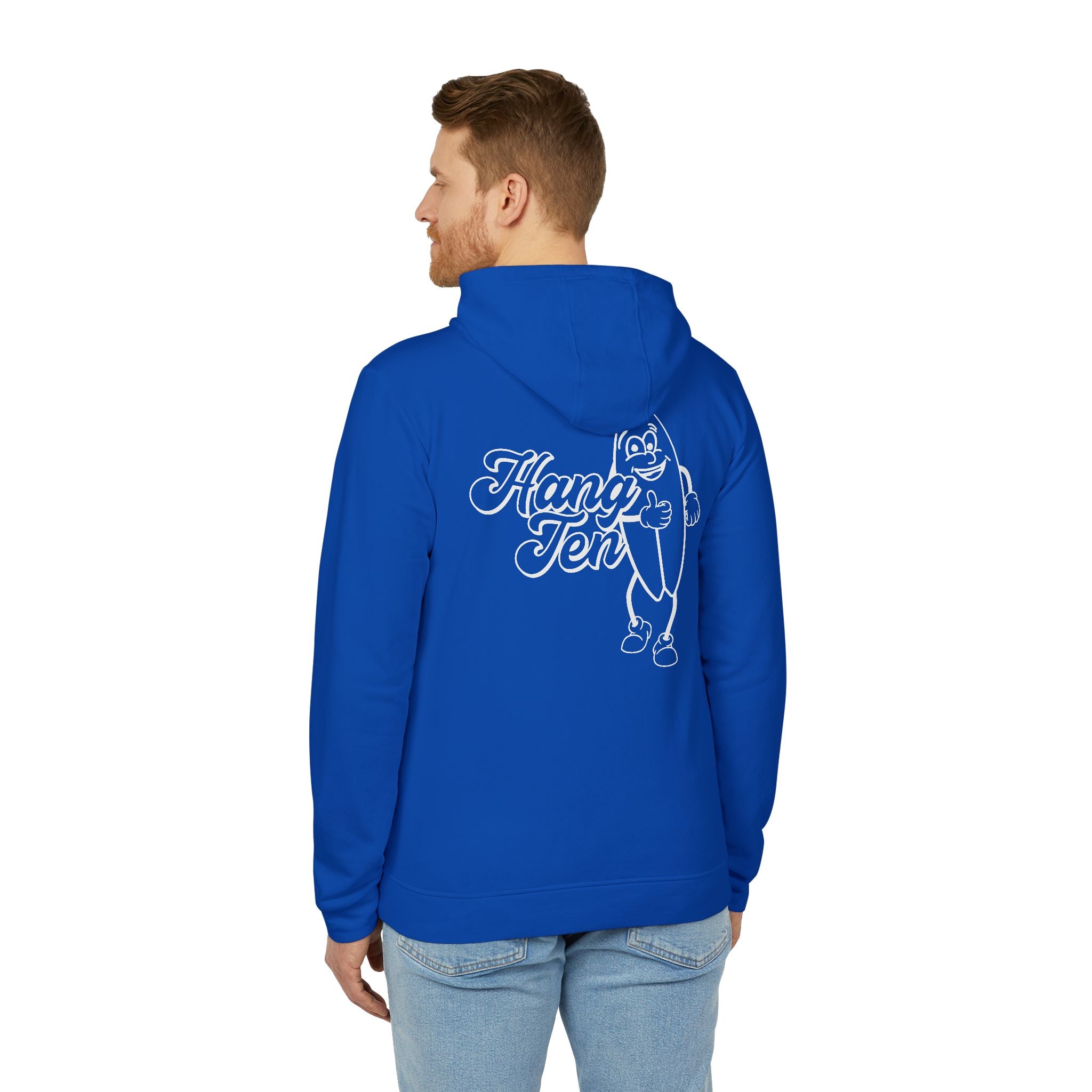 adidas Surfing Hang Ten Back Print Unisex Fleece Hoodie