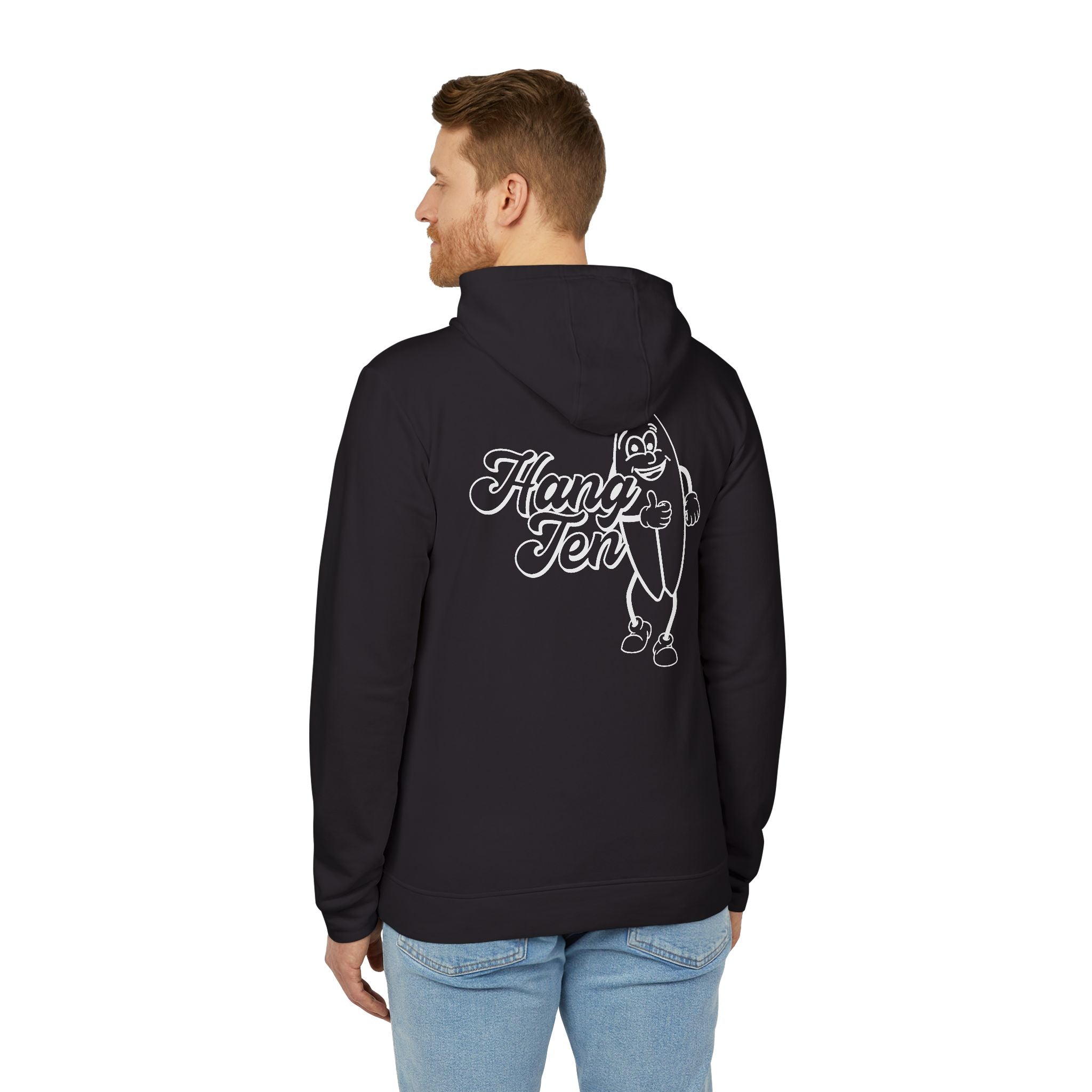 adidas Surfing Hang Ten Back Print Unisex Fleece Hoodie