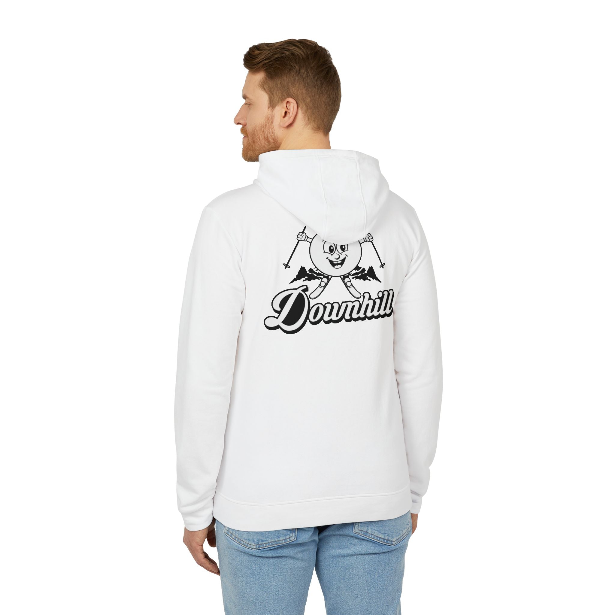 adidas Skiing Downhill Back Print Unisex Fleece Hoodie