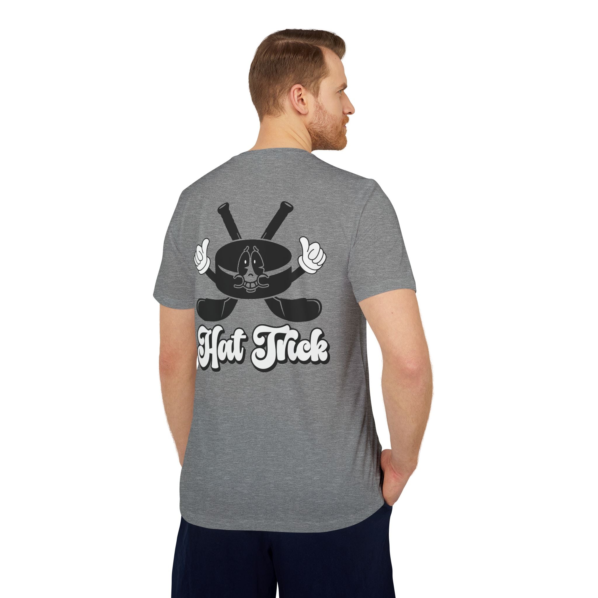 adidas Ice Hockey Hat Trick Back Print  Unisex Sport T-shirt