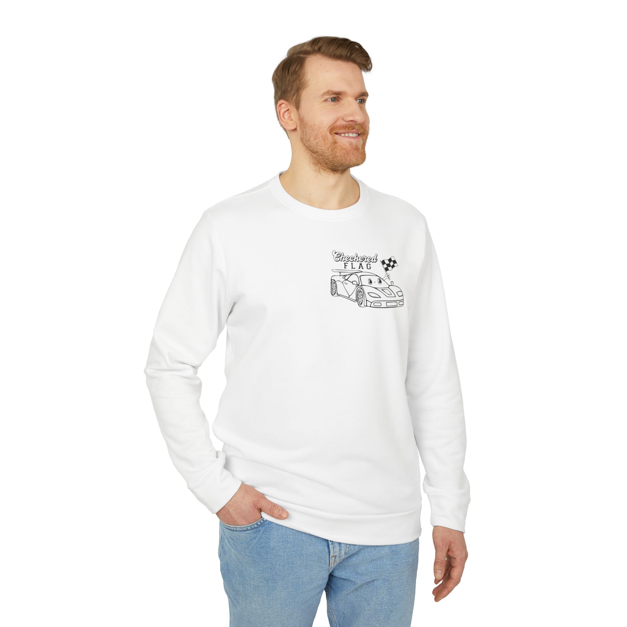 adidas Auto Racing Checkered Flag Unisex Sweatshirt