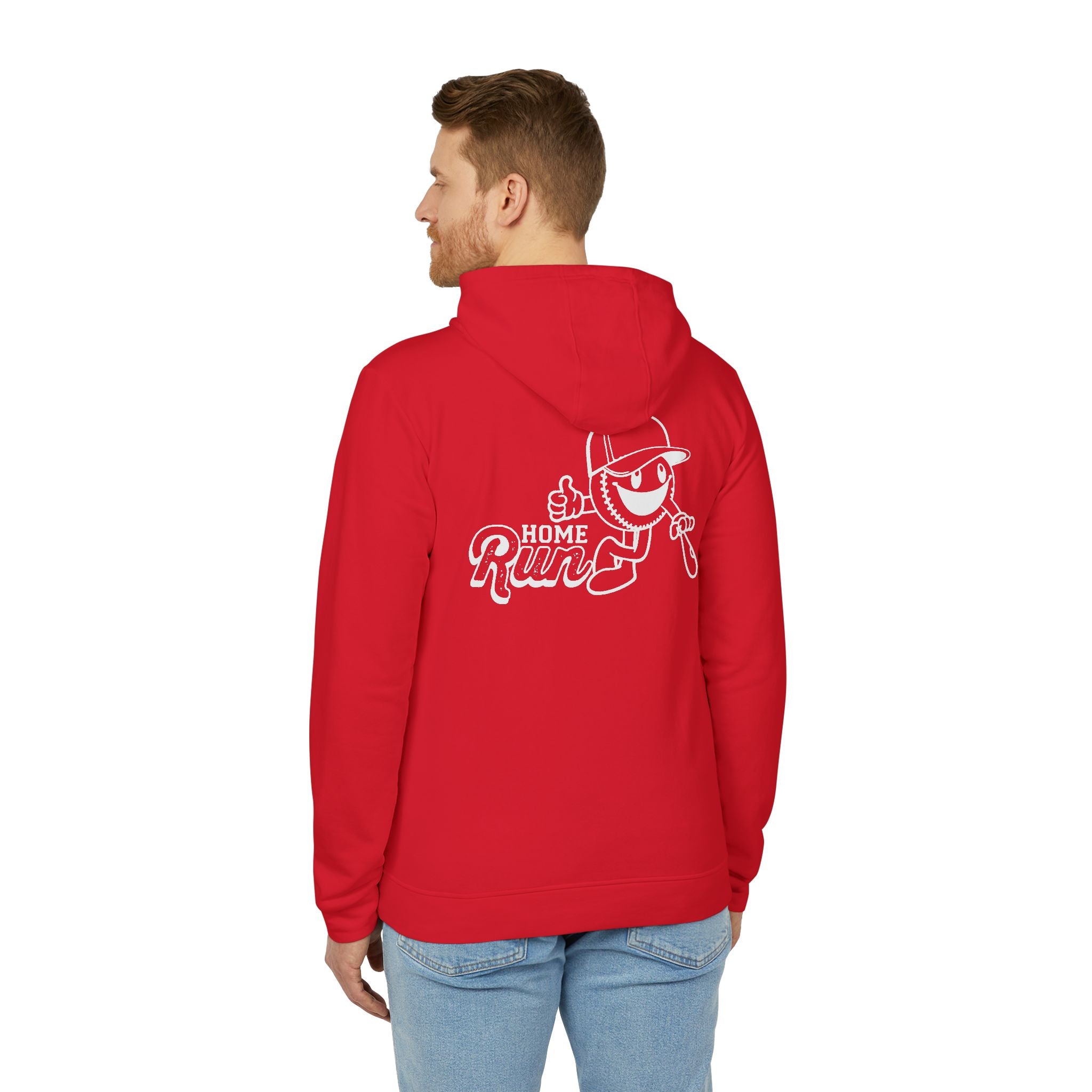 adidas Baseball Home Run Back Print Unisex Fleece Hoodie