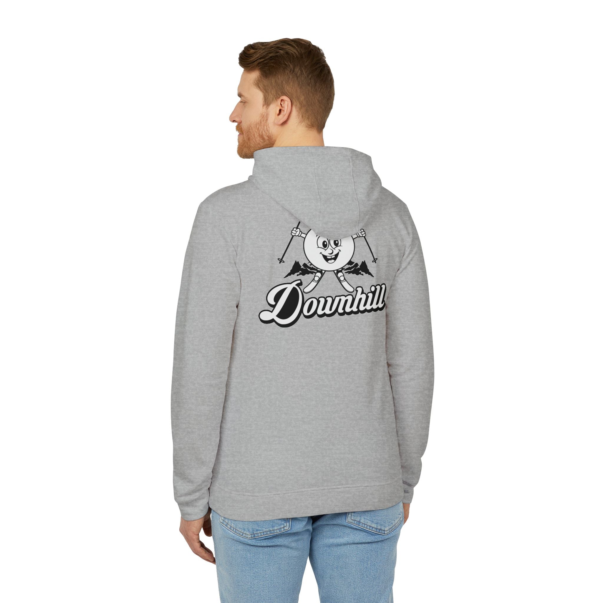 adidas Skiing Downhill Back Print Unisex Fleece Hoodie