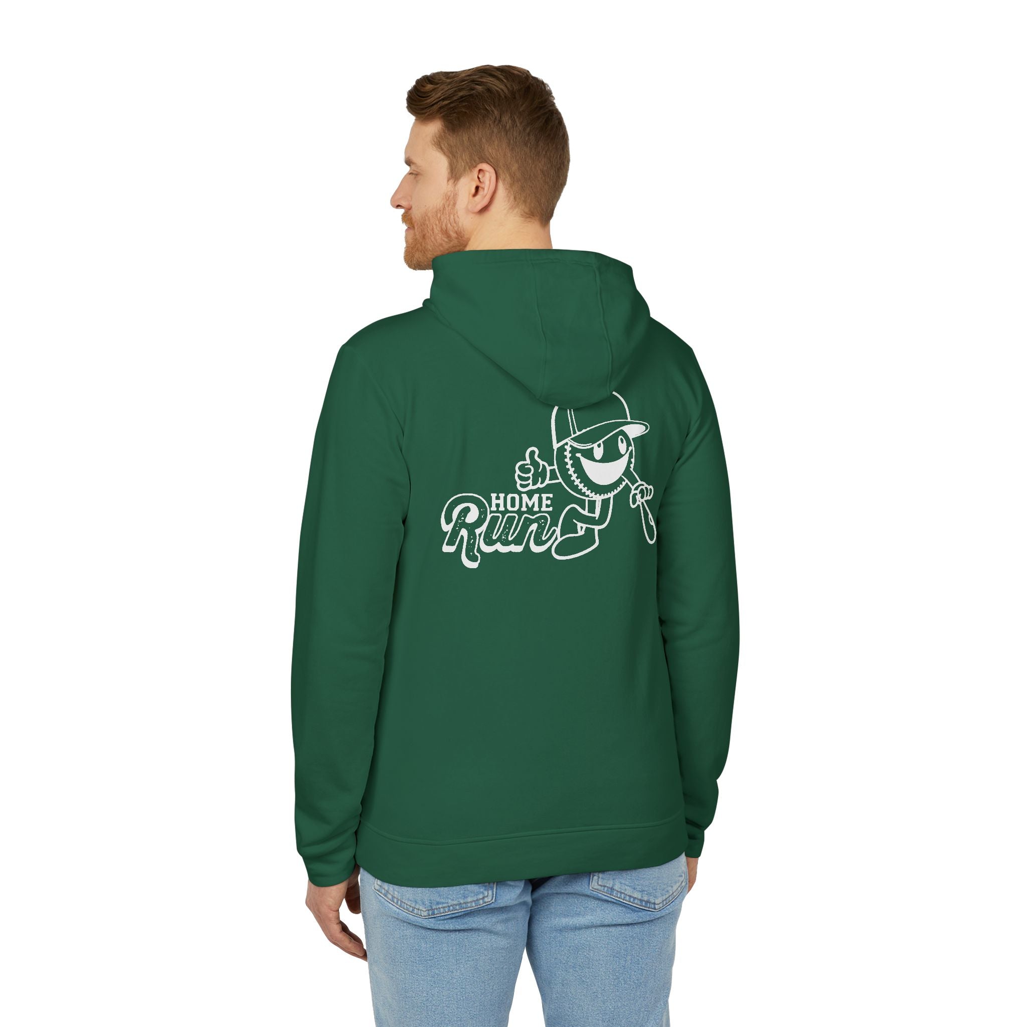 adidas Baseball Home Run Back Print Unisex Fleece Hoodie