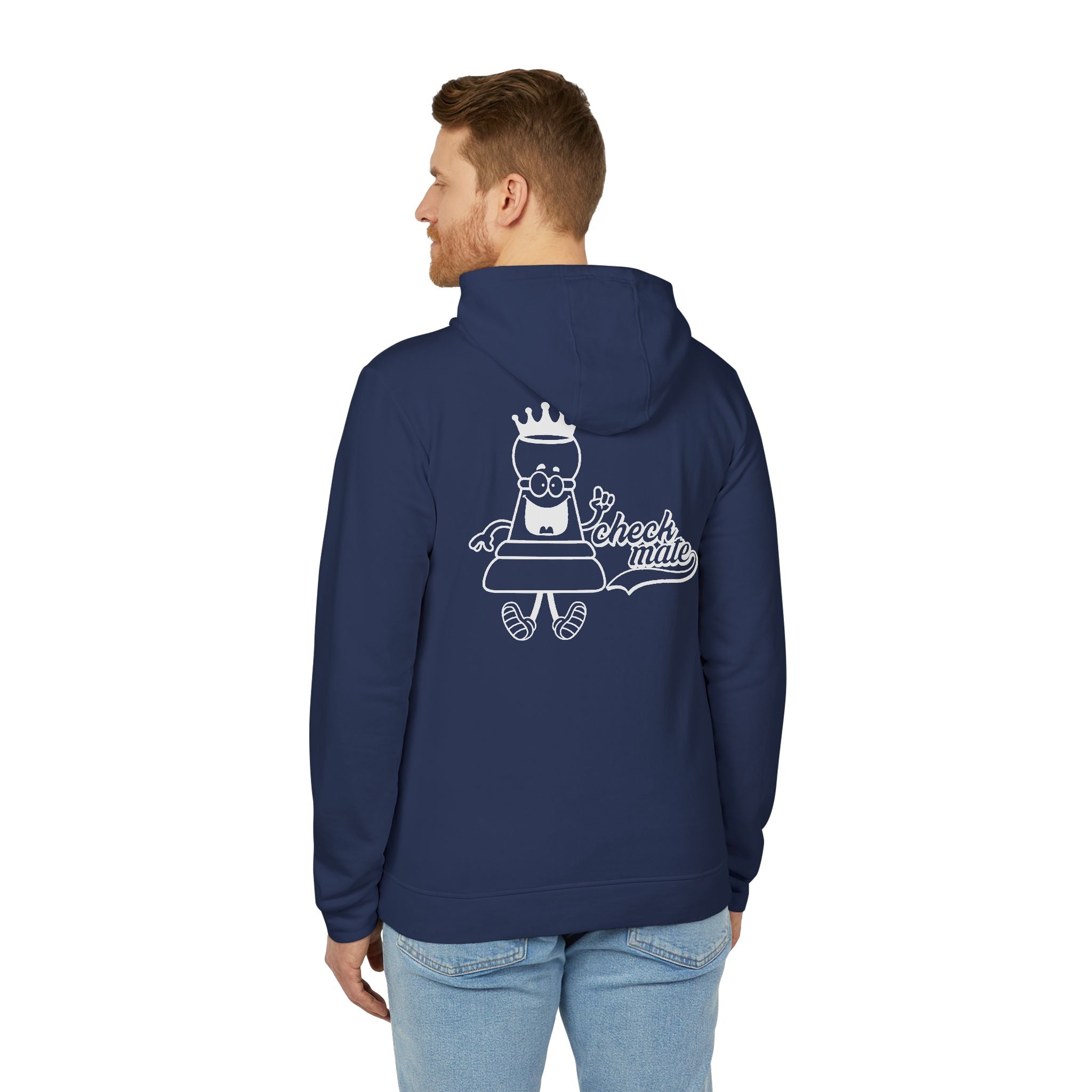 adidas Chess Check Mate Back Print Unisex Fleece Hoodie