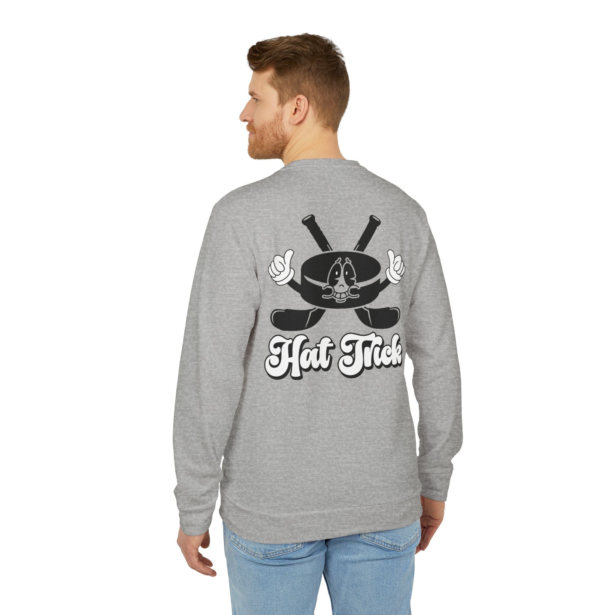 adidas Ice Hockey Hat Trick Back Print Unisex Sweatshirt