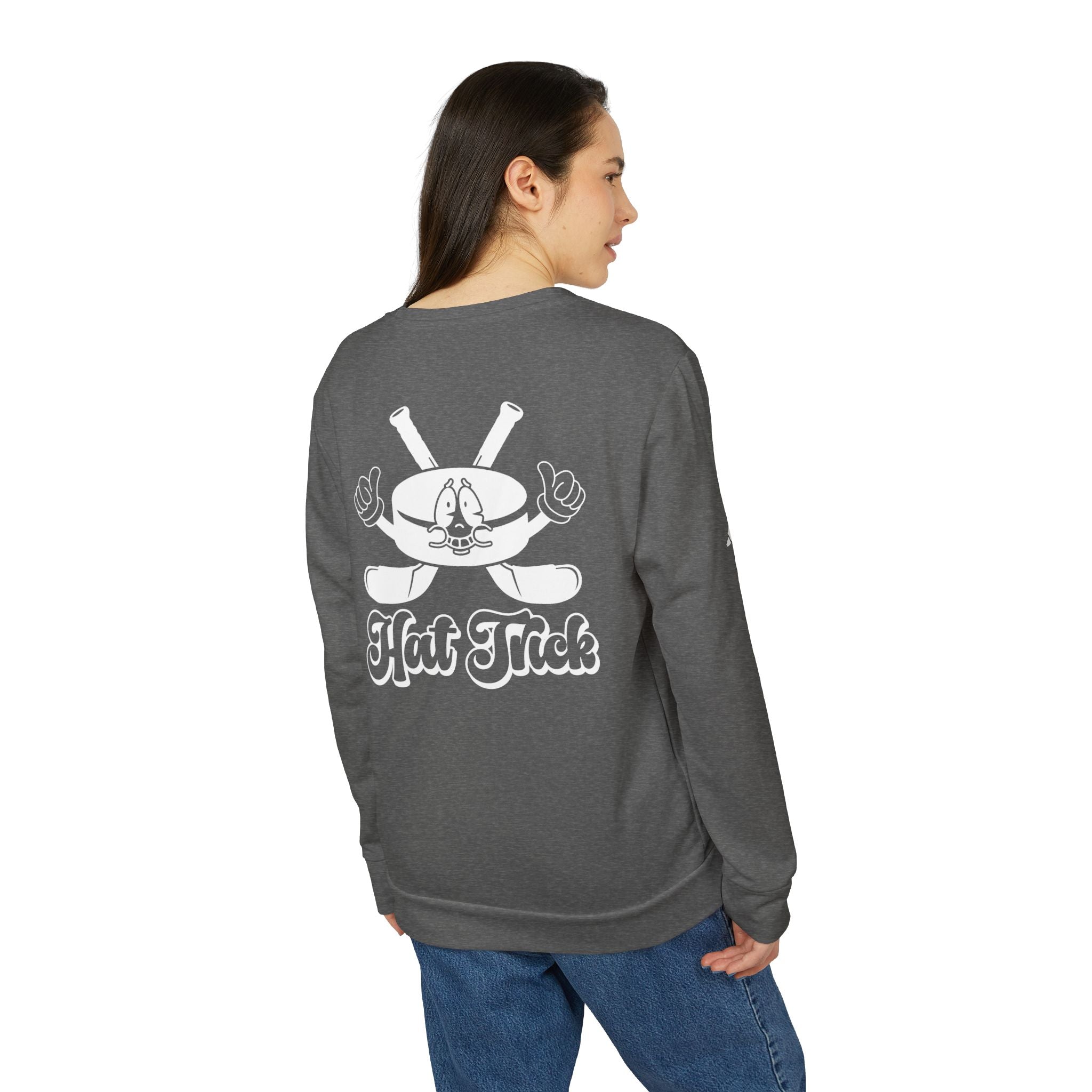 adidas Ice Hockey Hat Trick Back Print Unisex Sweatshirt