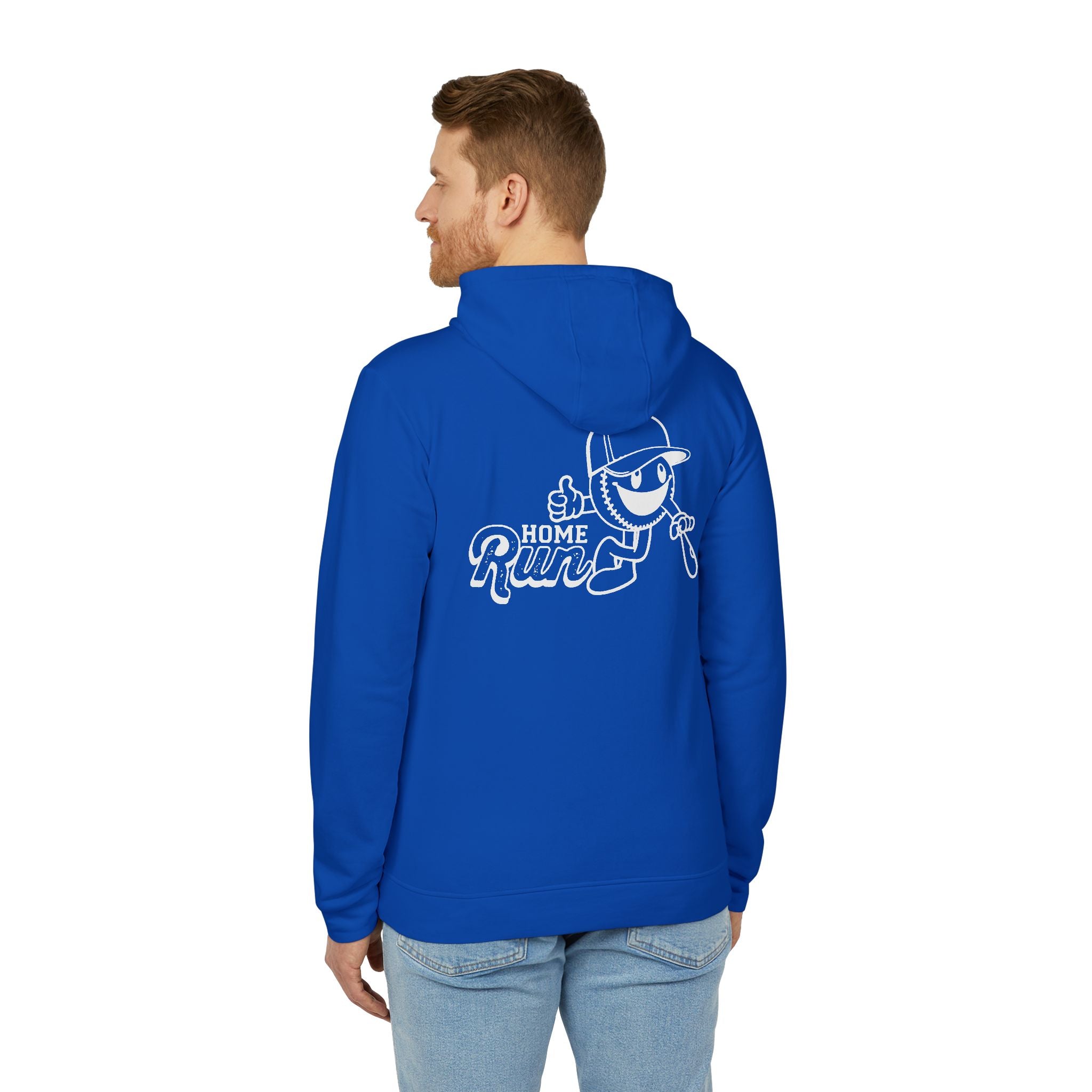 adidas Baseball Home Run Back Print Unisex Fleece Hoodie