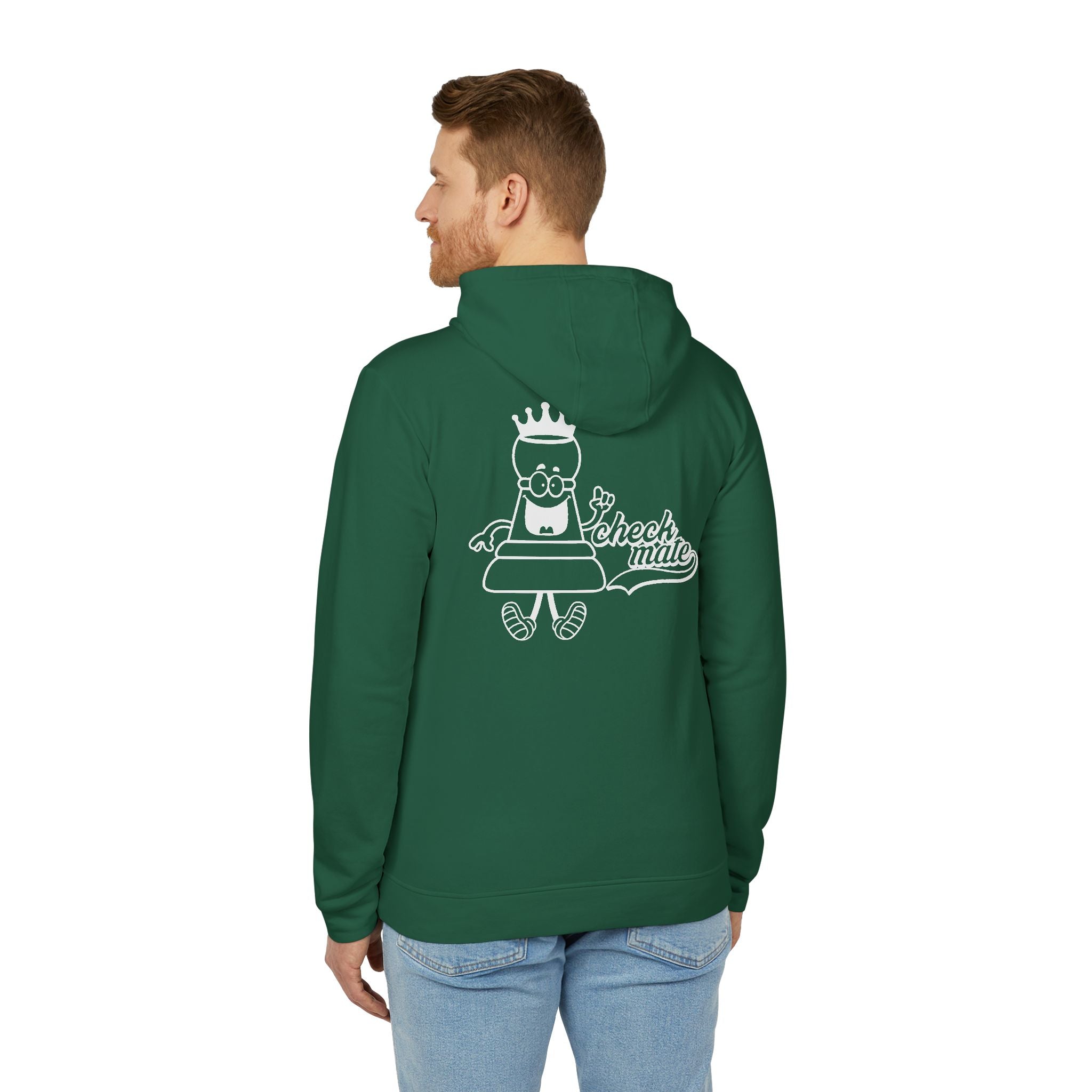 adidas Chess Check Mate Back Print Unisex Fleece Hoodie