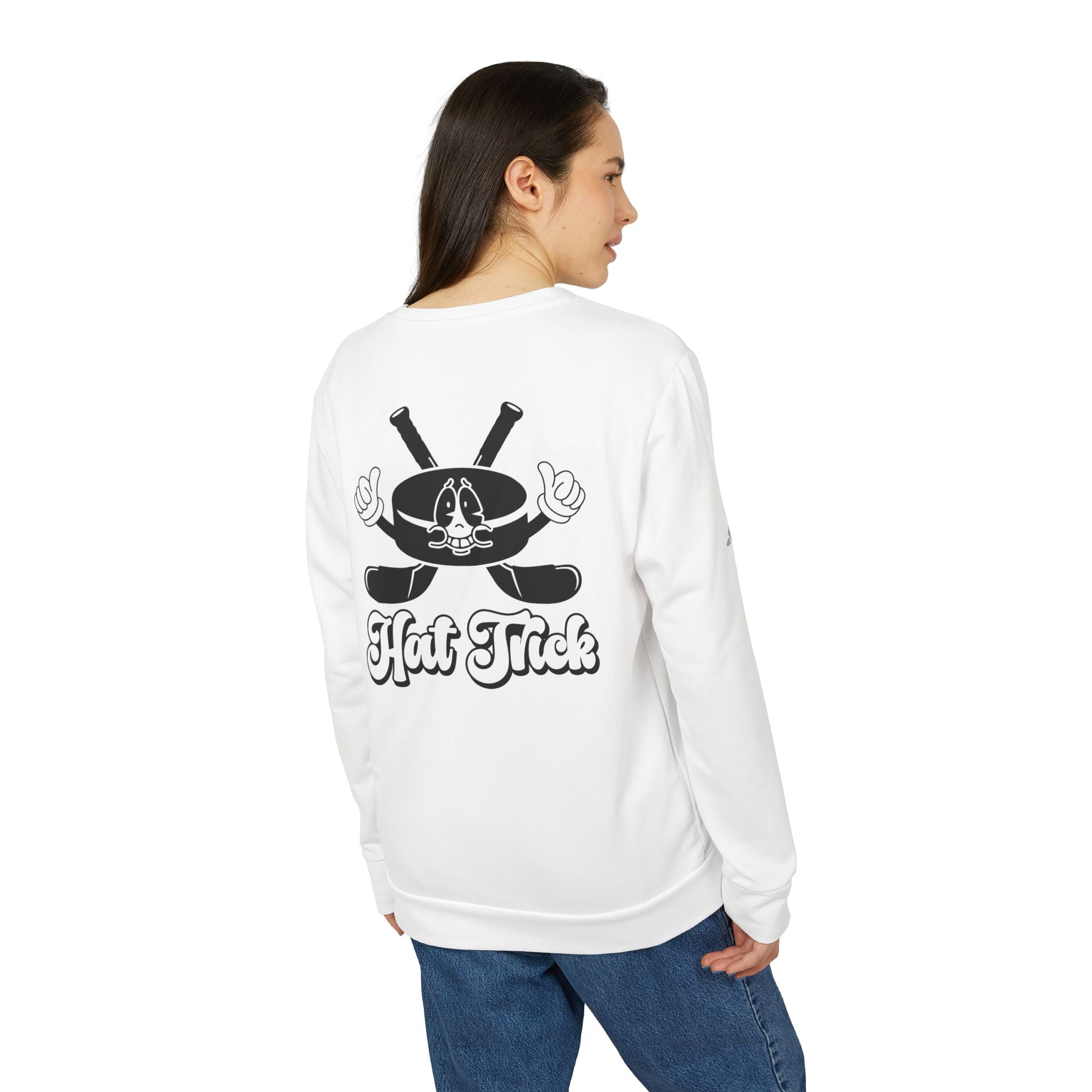 adidas Ice Hockey Hat Trick Back Print Unisex Sweatshirt