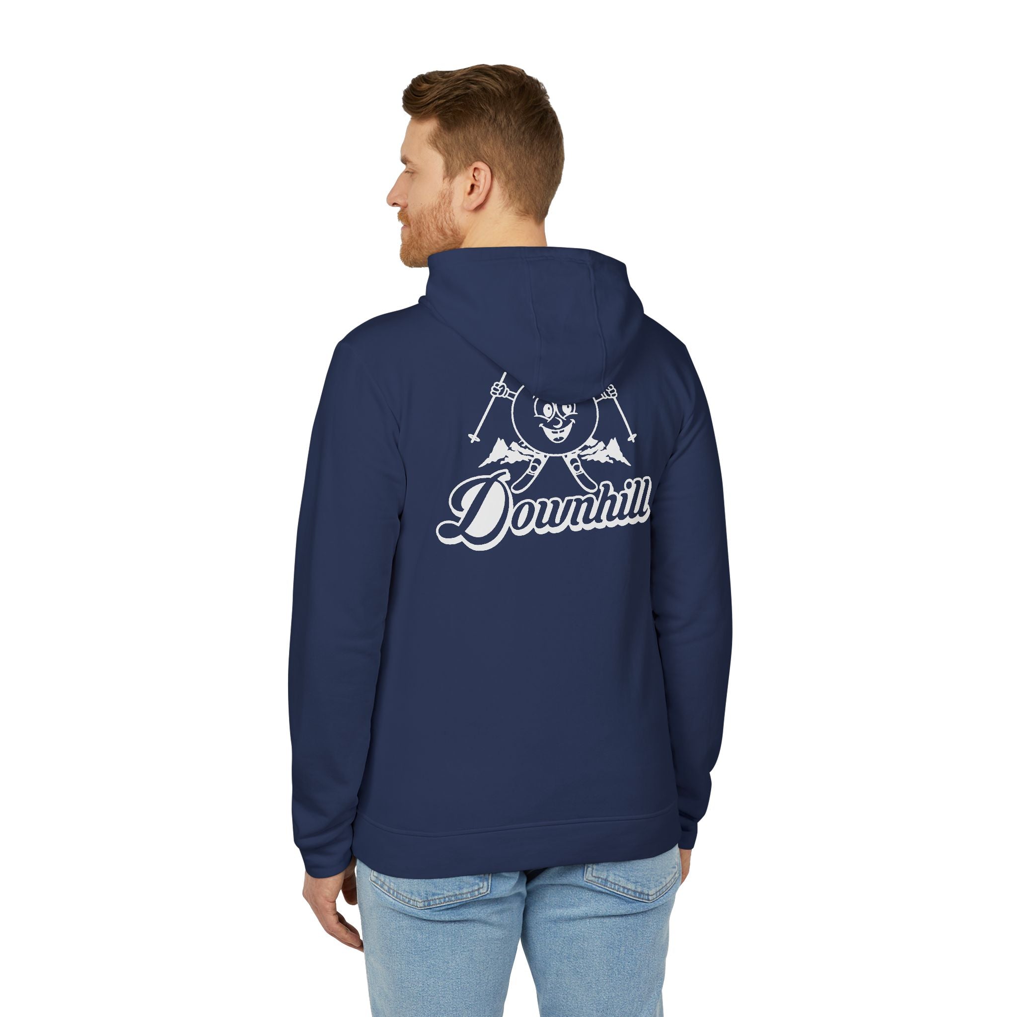 adidas Skiing Downhill Back Print Unisex Fleece Hoodie