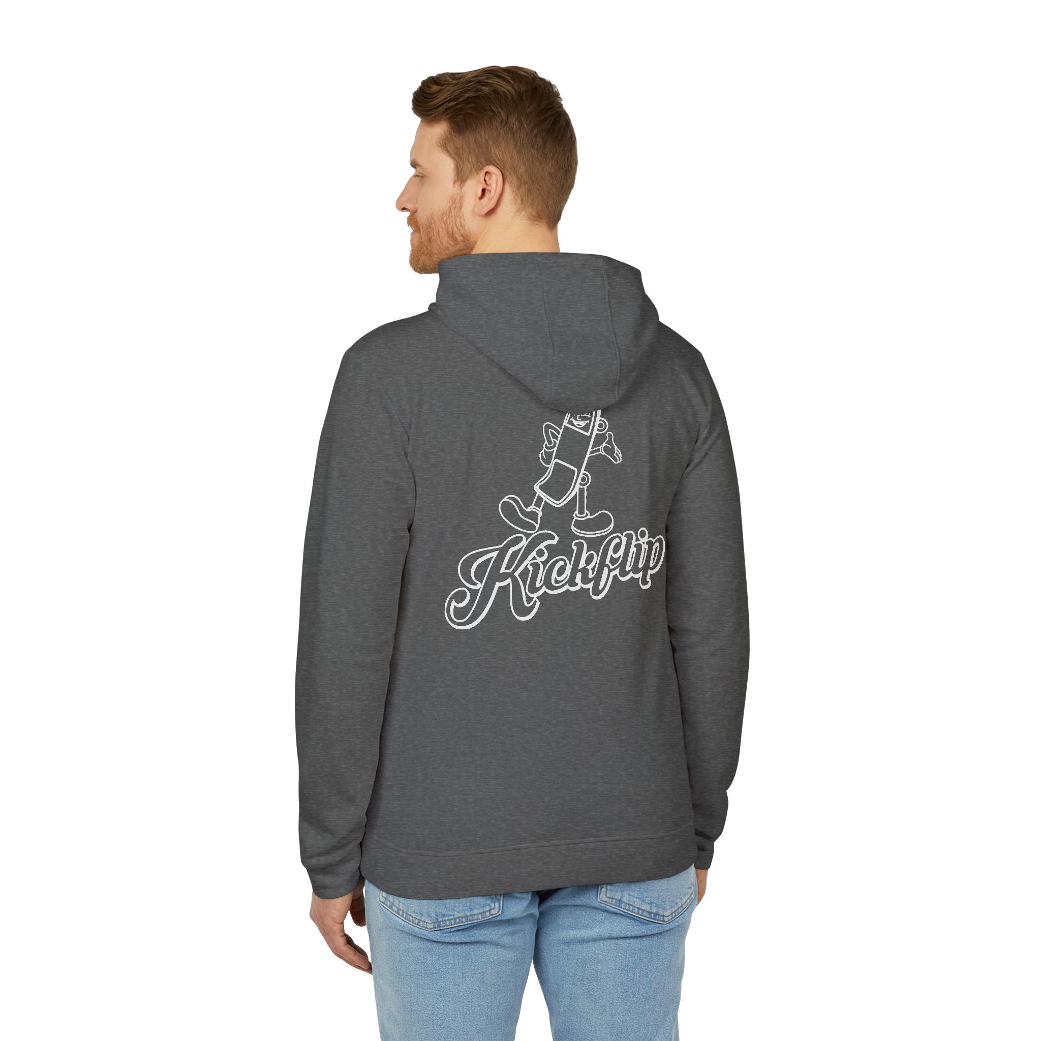 adidas Skateboarding Kick Flip Back Print Unisex Fleece Hoodie