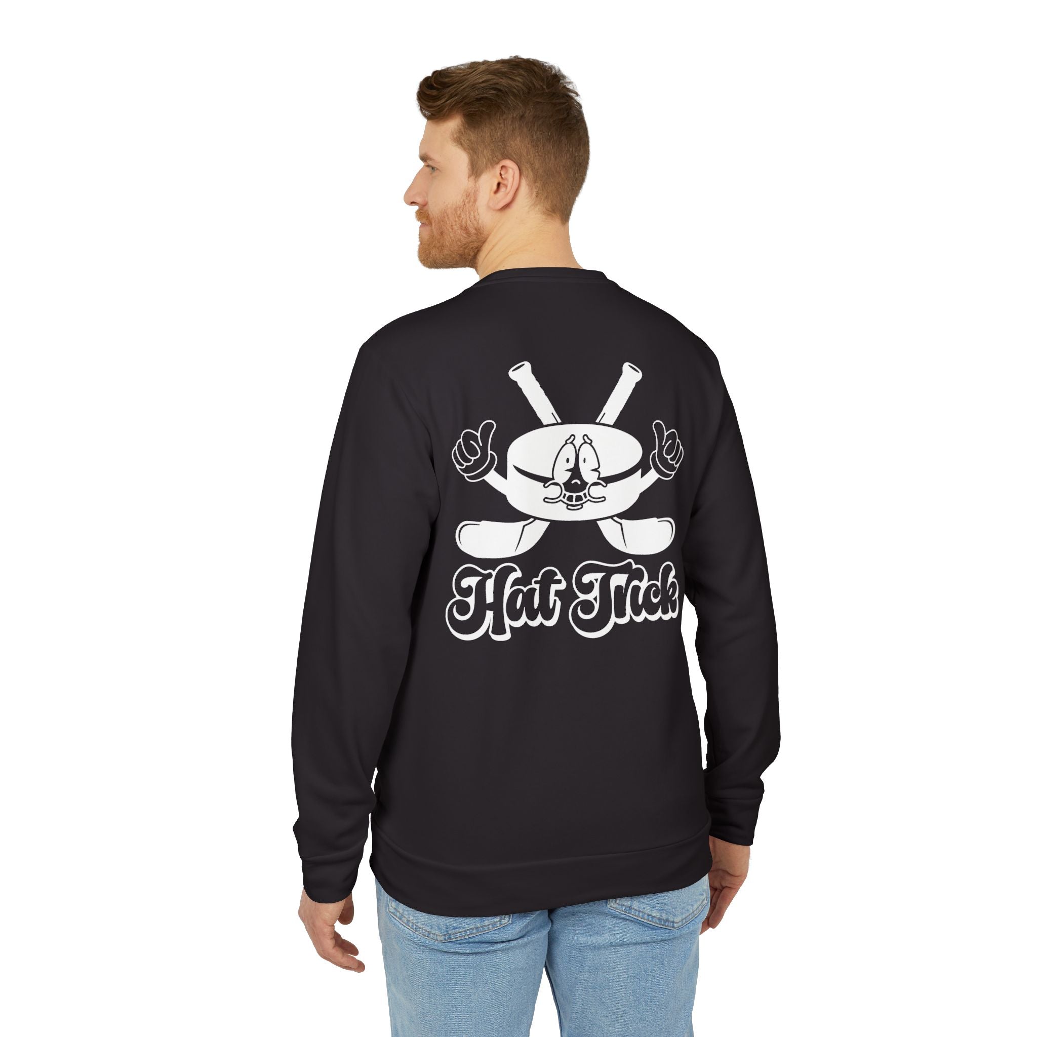 adidas Ice Hockey Hat Trick Back Print Unisex Sweatshirt