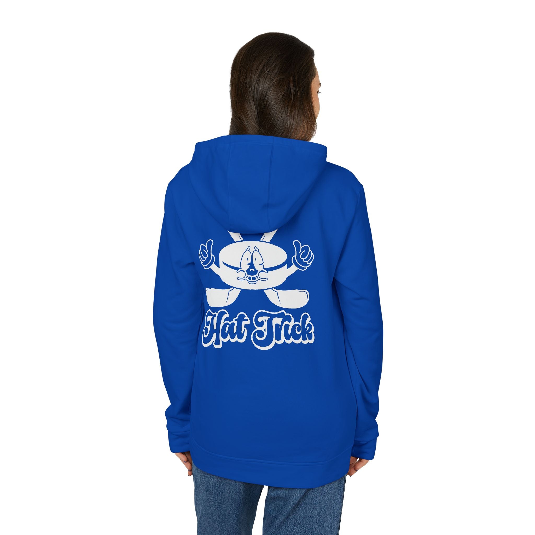 adidas Ice Hockey Hat Trick Back Print Unisex Fleece Hoodie