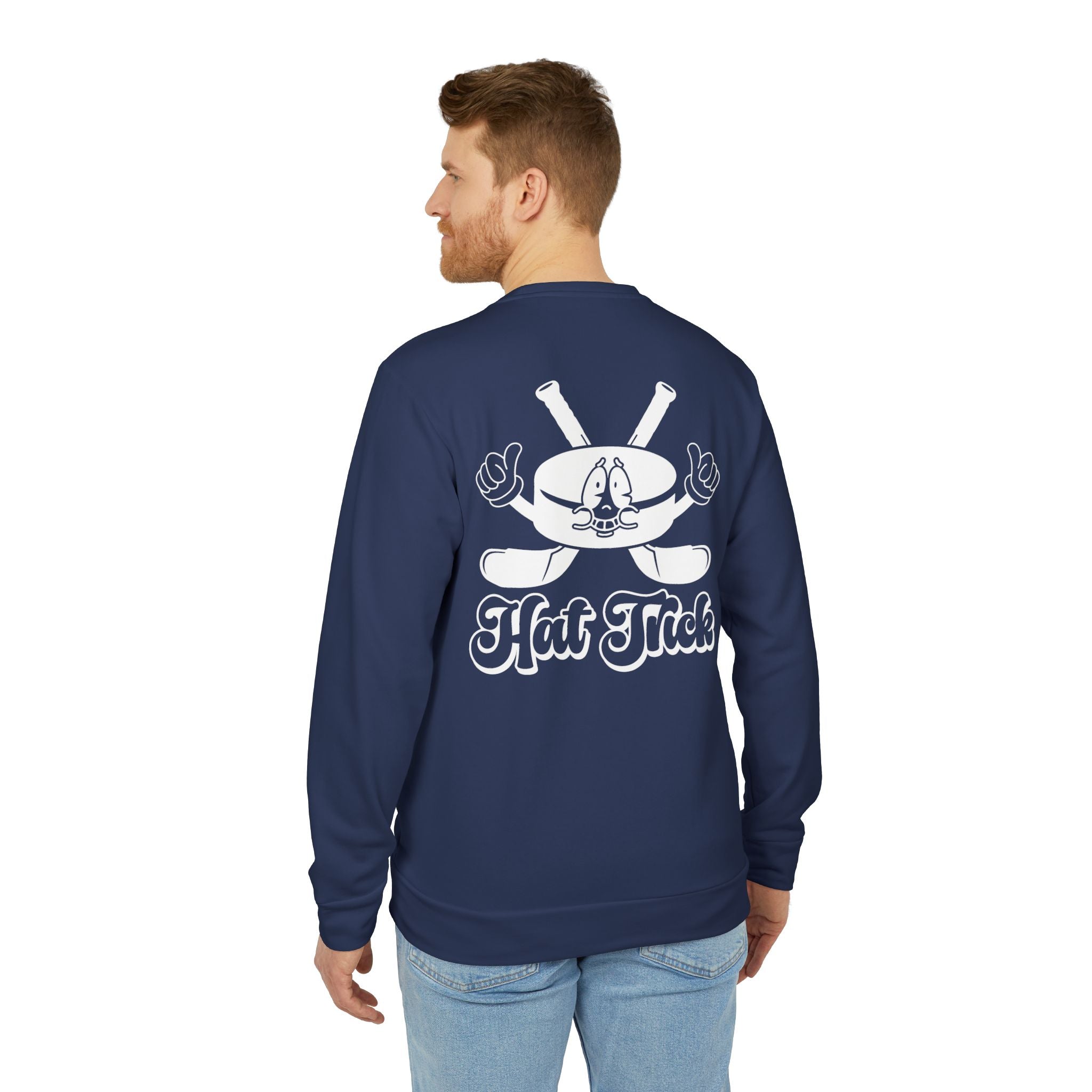 adidas Ice Hockey Hat Trick Back Print Unisex Sweatshirt