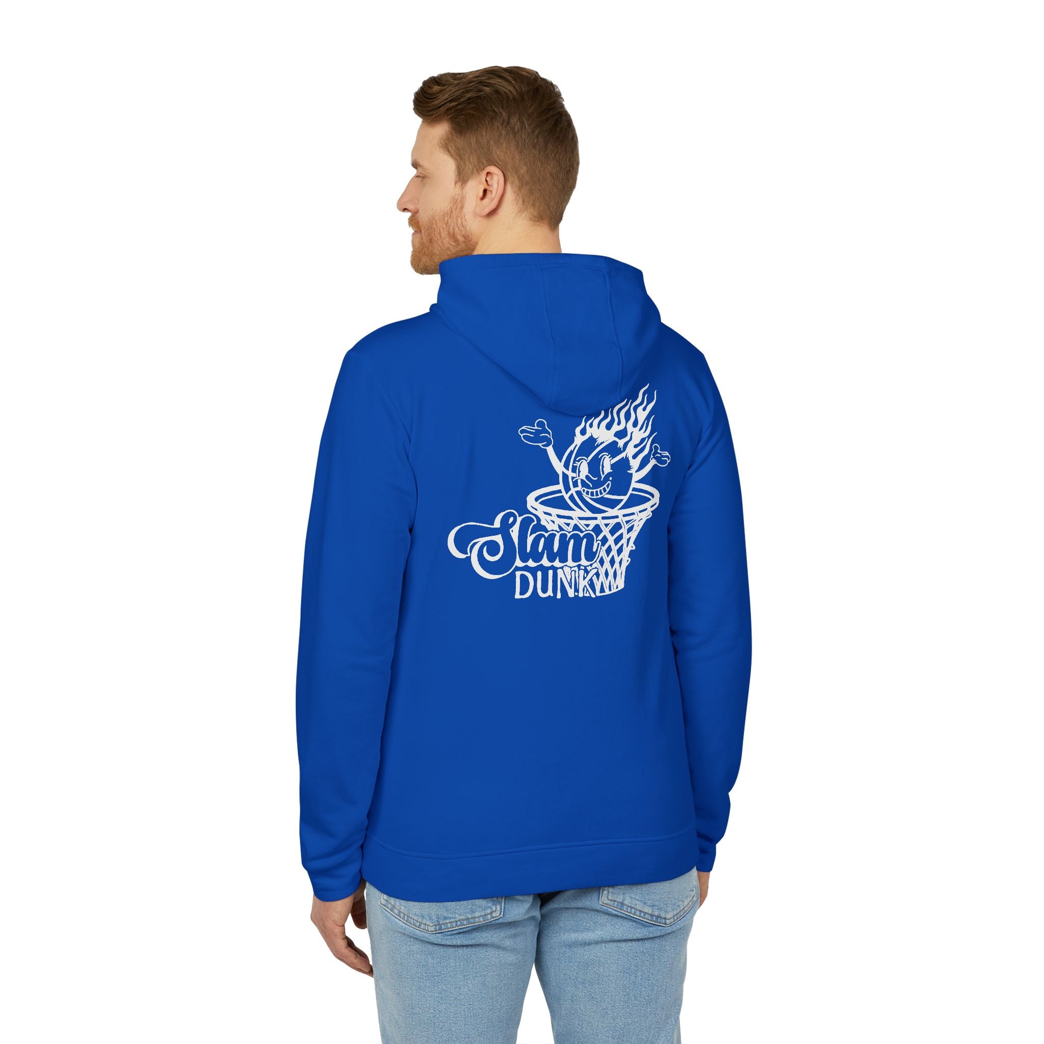 adidas Basketball Slam Dunk Back Print Unisex Fleece Hoodie