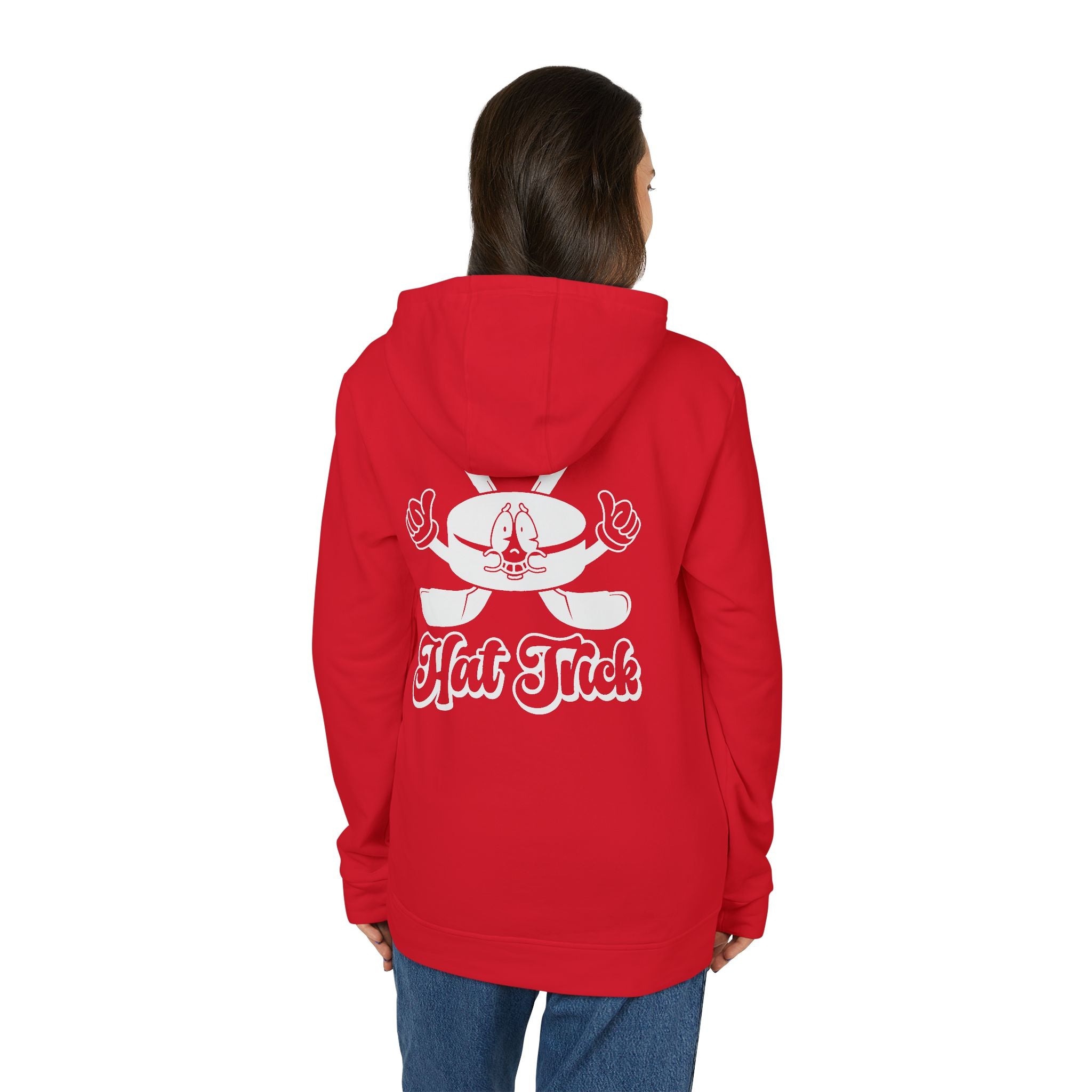 adidas Ice Hockey Hat Trick Back Print Unisex Fleece Hoodie