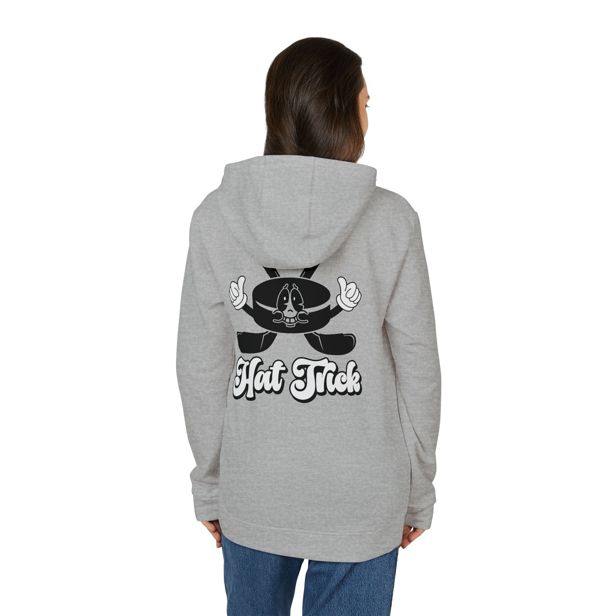 adidas Ice Hockey Hat Trick Back Print Unisex Fleece Hoodie