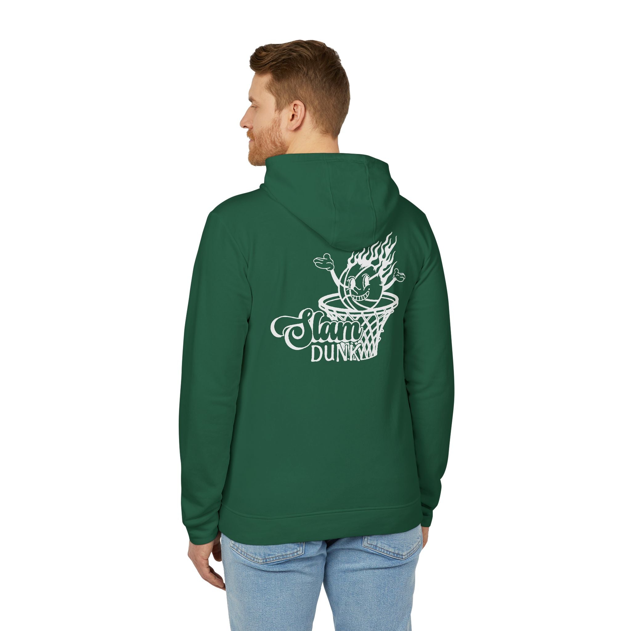 adidas Basketball Slam Dunk Back Print Unisex Fleece Hoodie