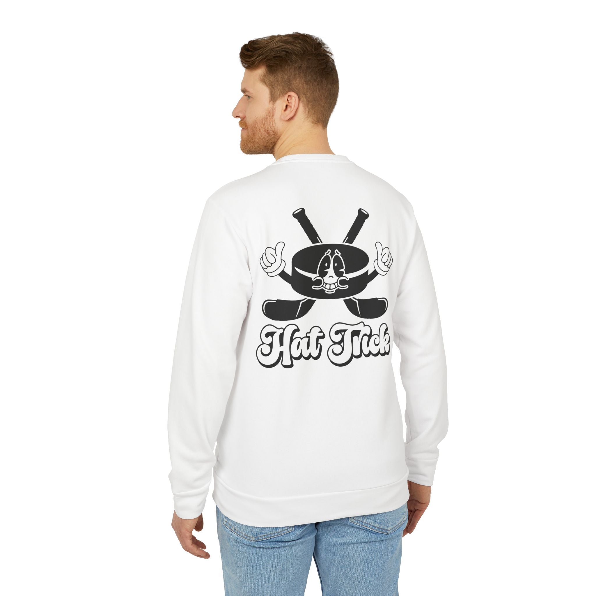 adidas Ice Hockey Hat Trick Back Print Unisex Sweatshirt