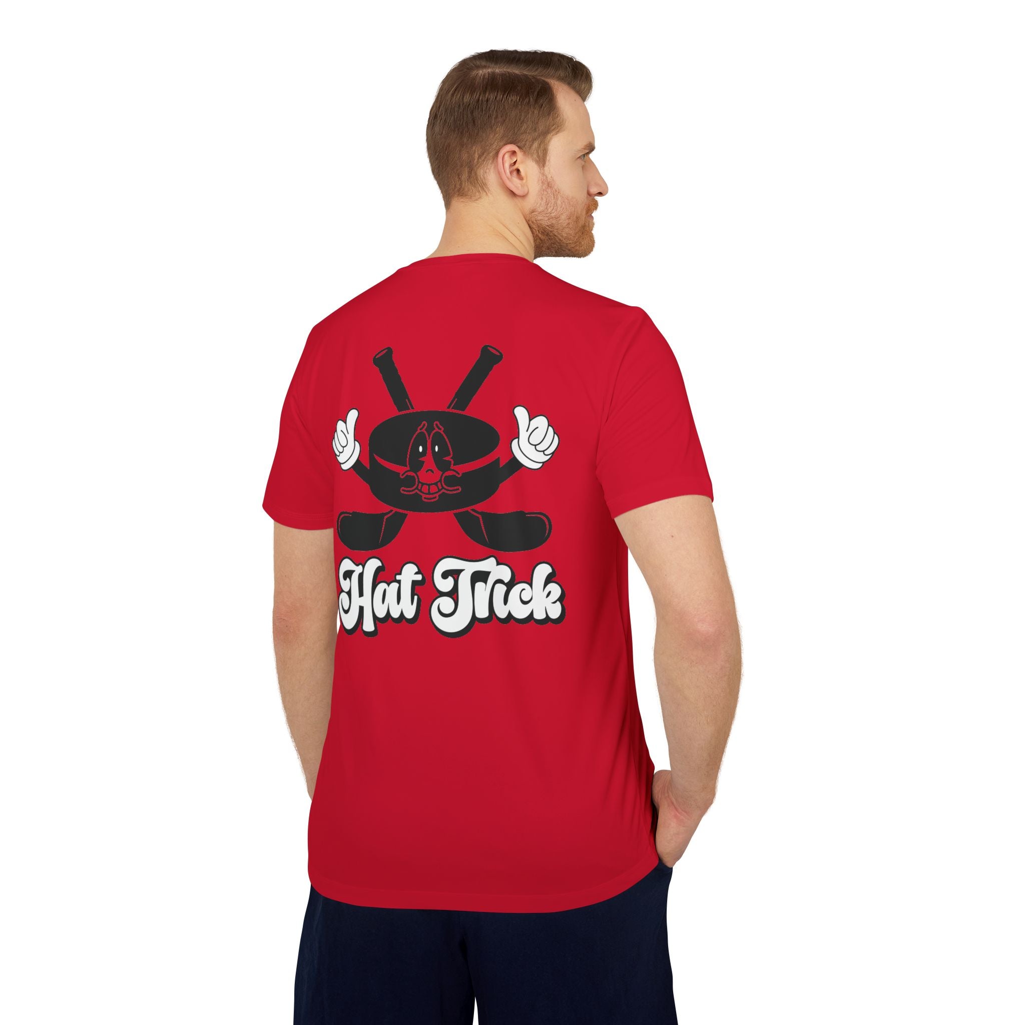 adidas Ice Hockey Hat Trick Back Print  Unisex Sport T-shirt