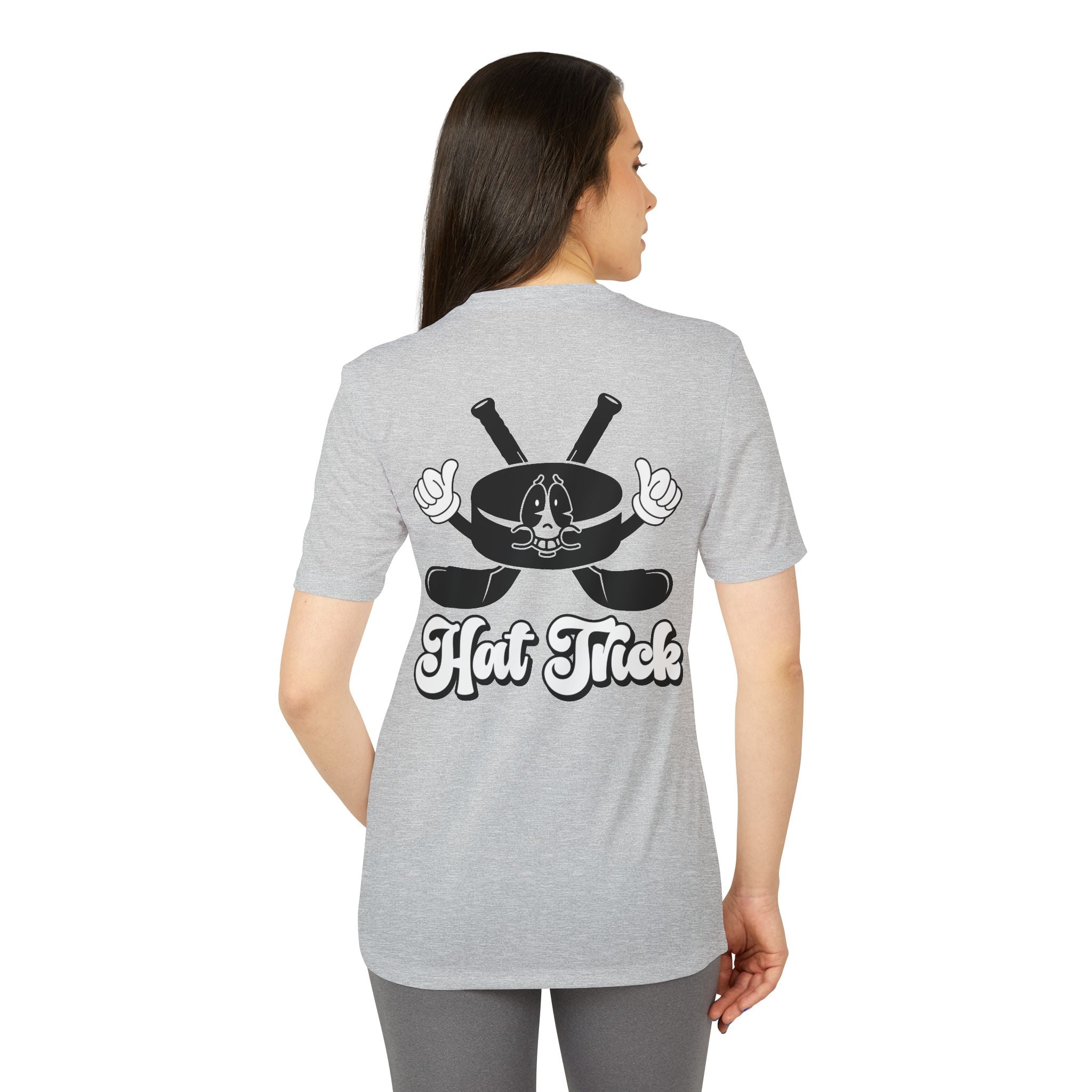 adidas Ice Hockey Hat Trick Back Print  Unisex Sport T-shirt