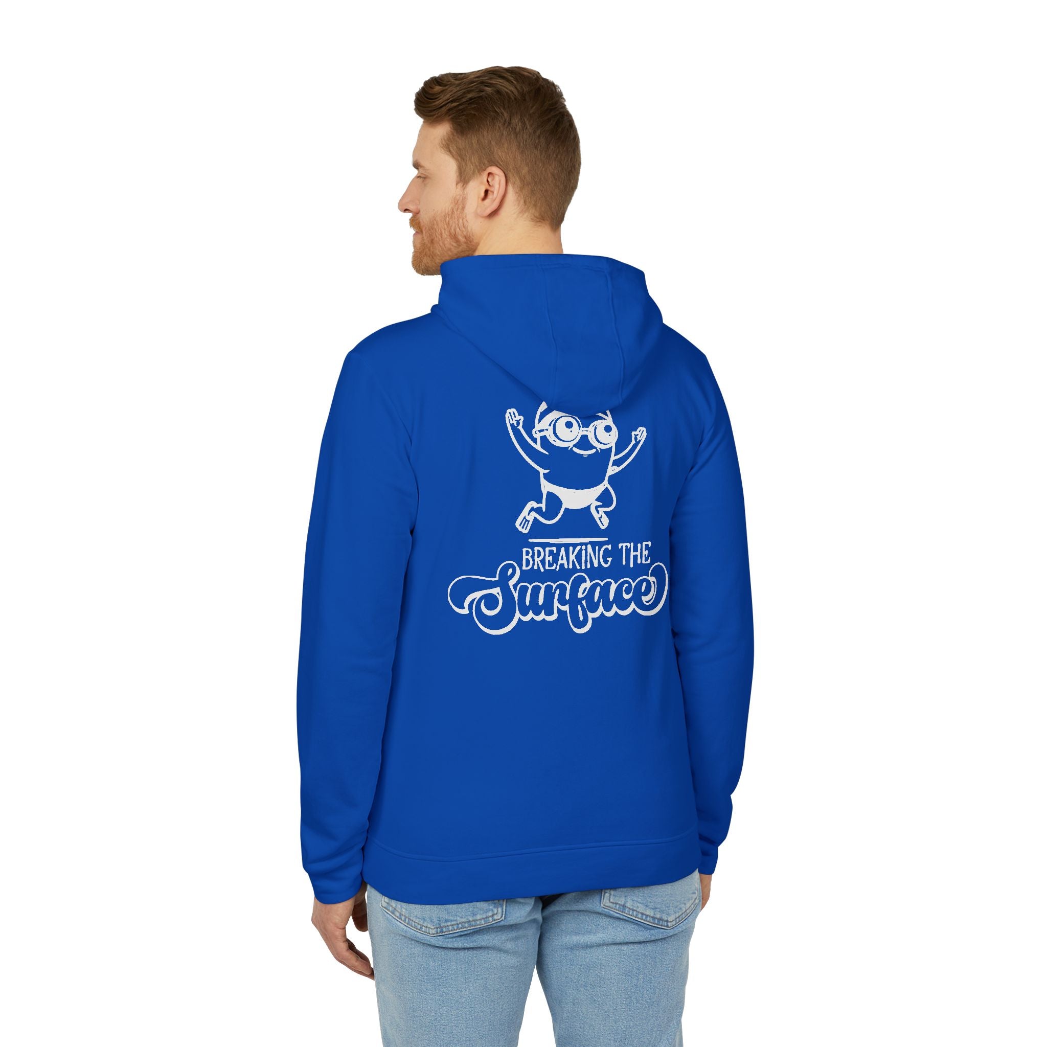 adidas Swimming Breaking The Surface Back Print Unisex Fleece Hoodie