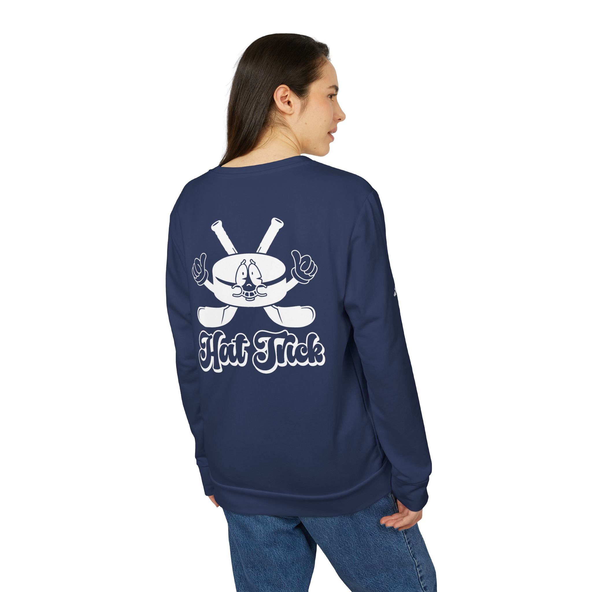 adidas Ice Hockey Hat Trick Back Print Unisex Sweatshirt