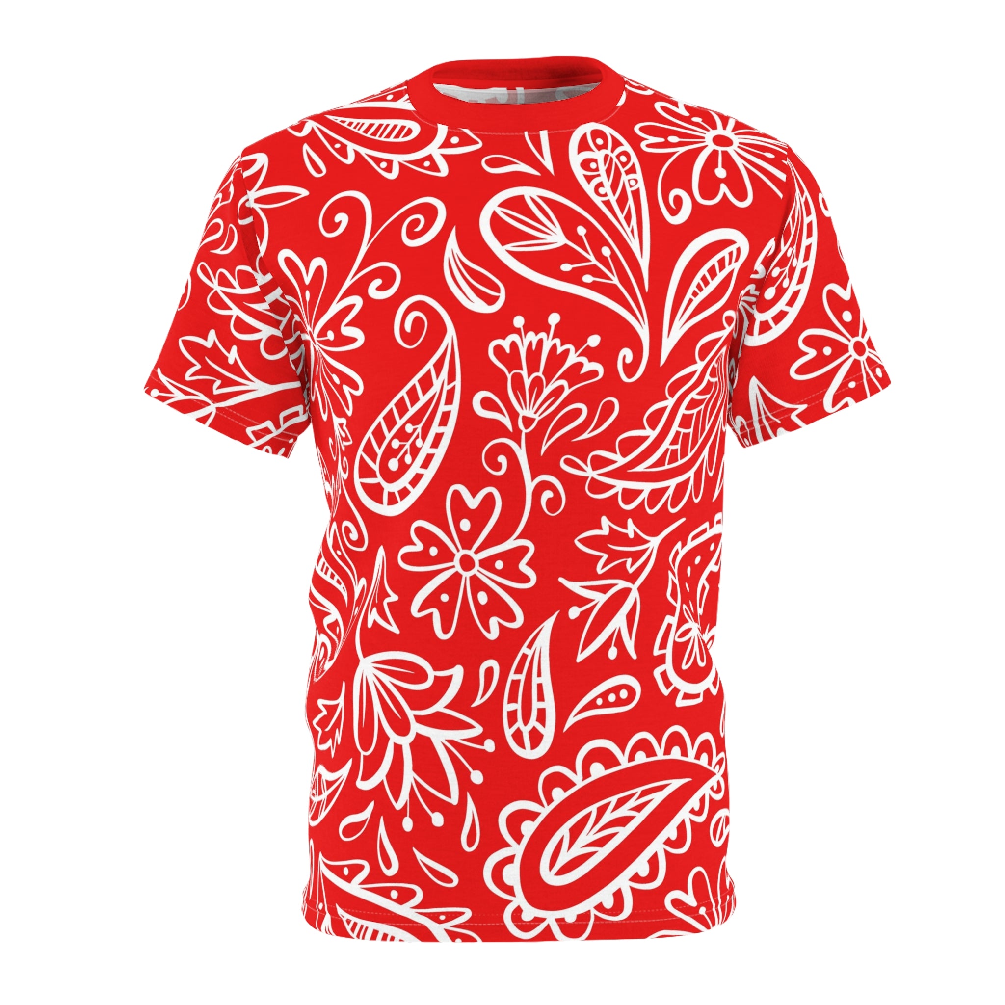 Paisley Red TShirt For Men and Women