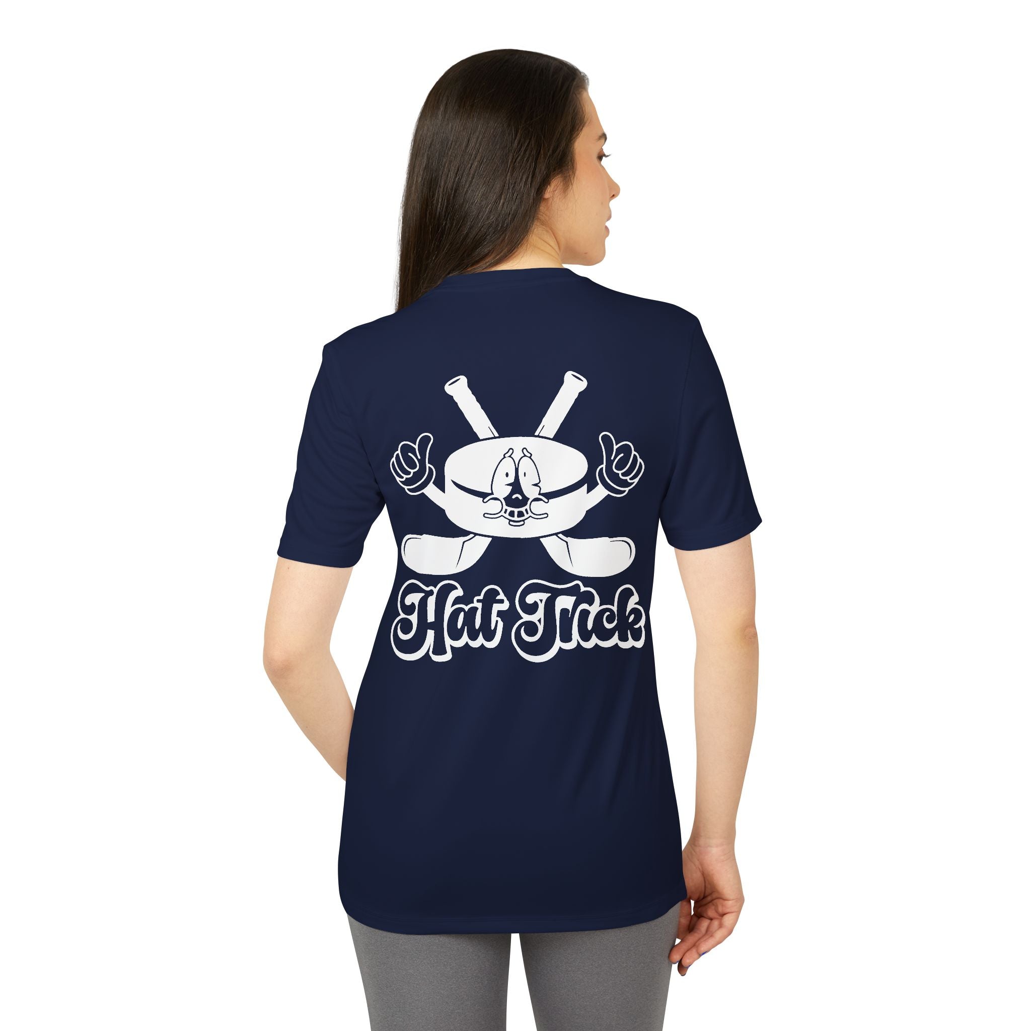 adidas Ice Hockey Hat Trick Back Print  Unisex Sport T-shirt