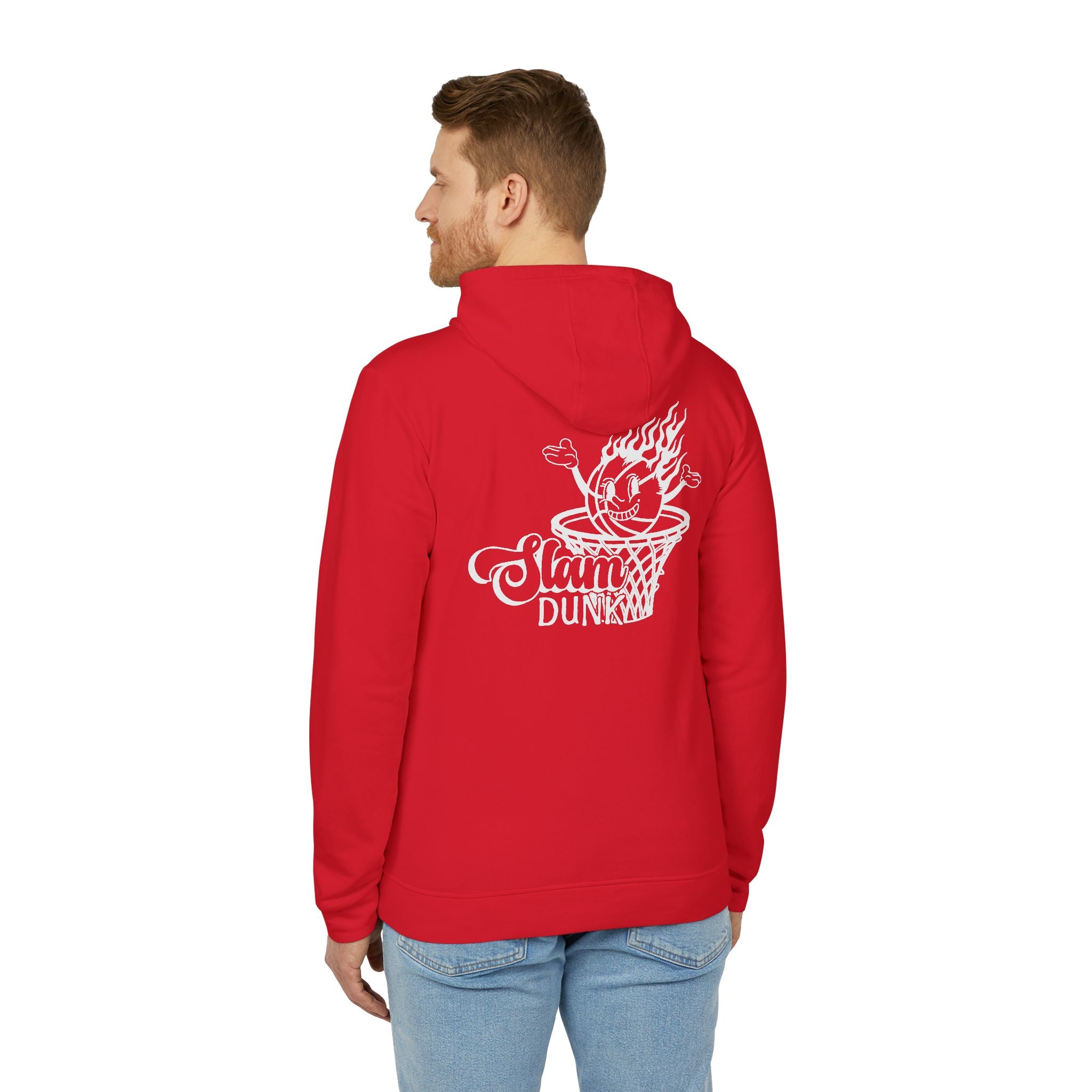 adidas Basketball Slam Dunk Back Print Unisex Fleece Hoodie