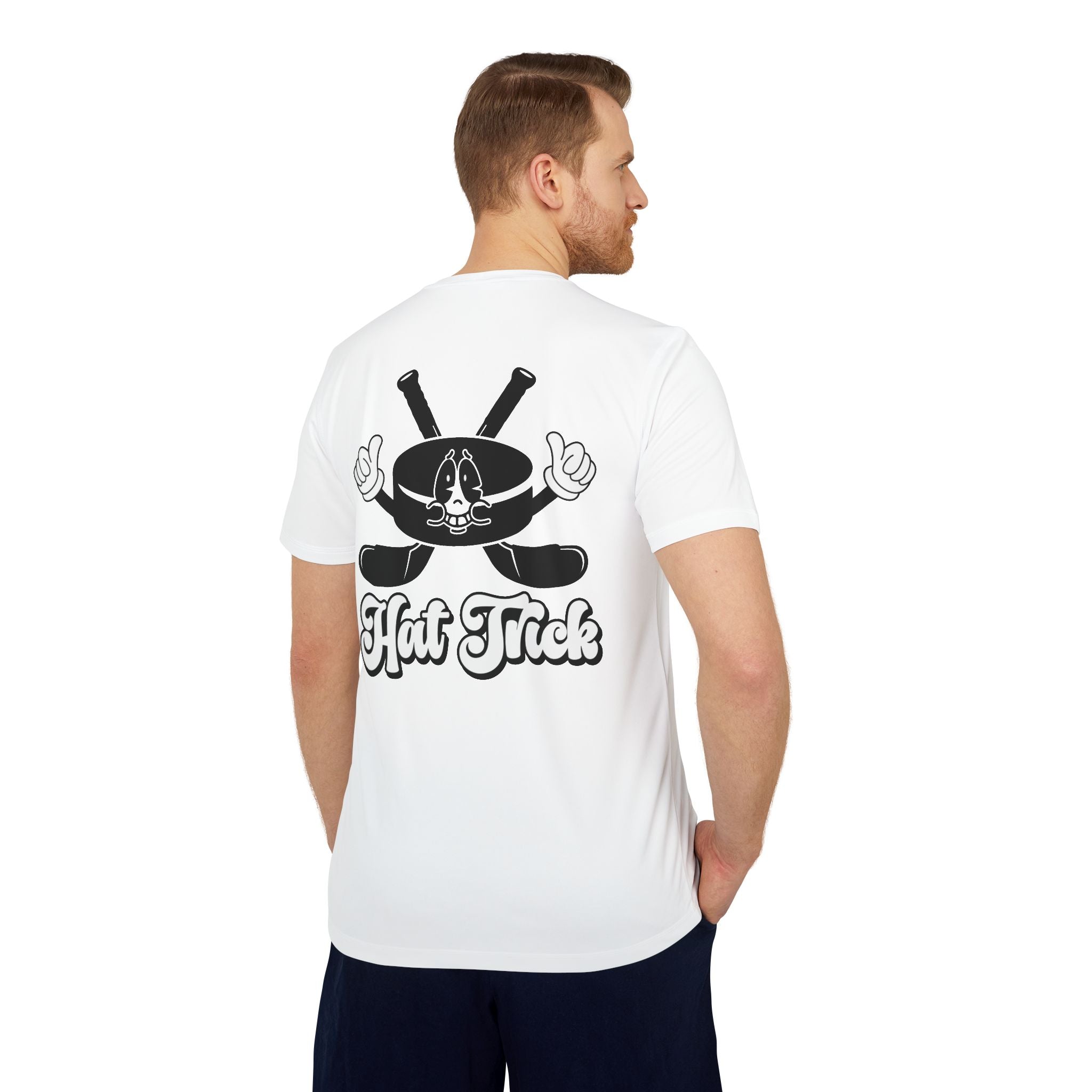 adidas Ice Hockey Hat Trick Back Print  Unisex Sport T-shirt