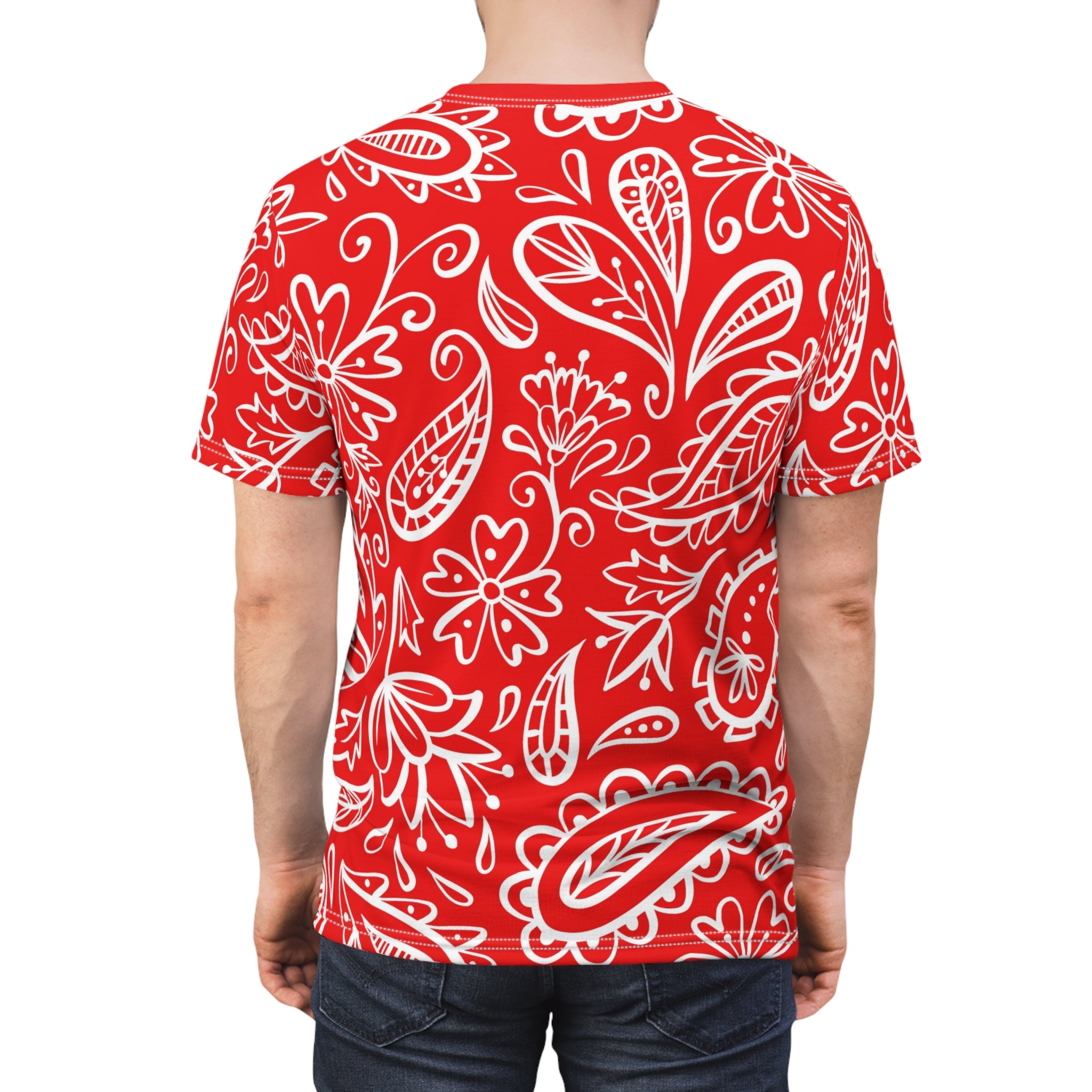 Paisley Red TShirt For Men and Women