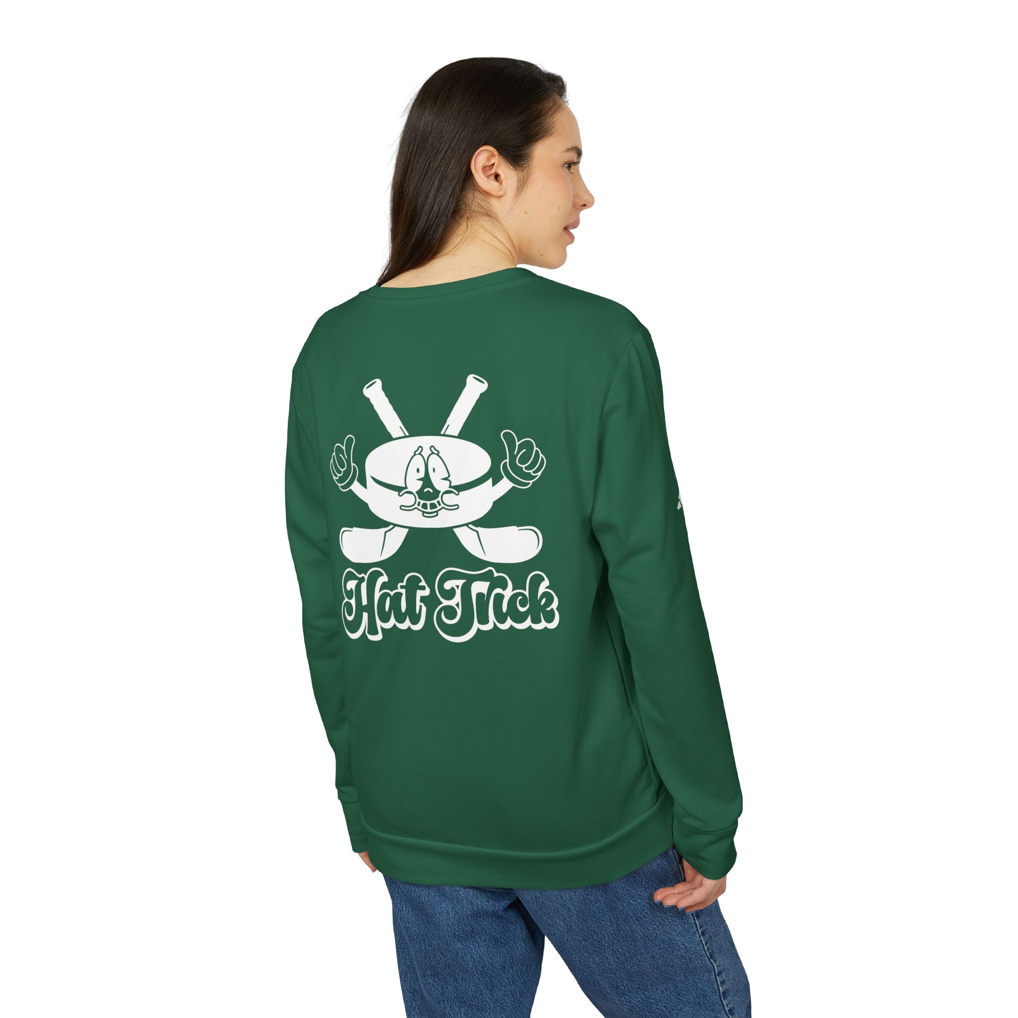 adidas Ice Hockey Hat Trick Back Print Unisex Sweatshirt