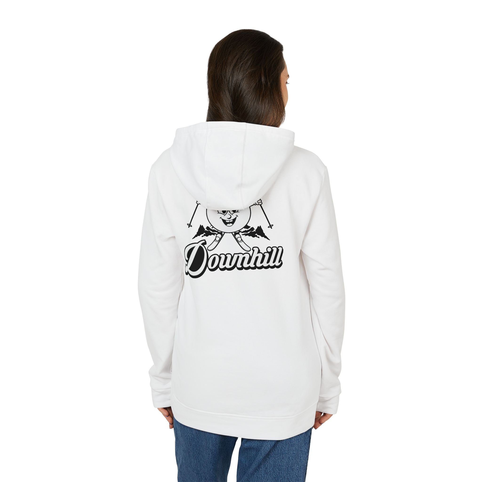 adidas Skiing Downhill Back Print Unisex Fleece Hoodie