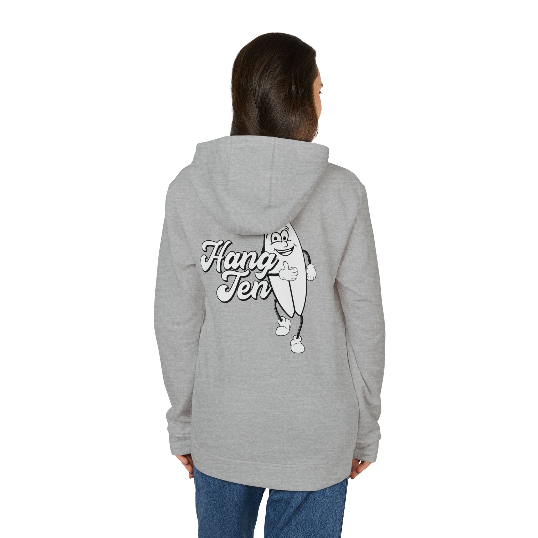 adidas Surfing Hang Ten Back Print Unisex Fleece Hoodie