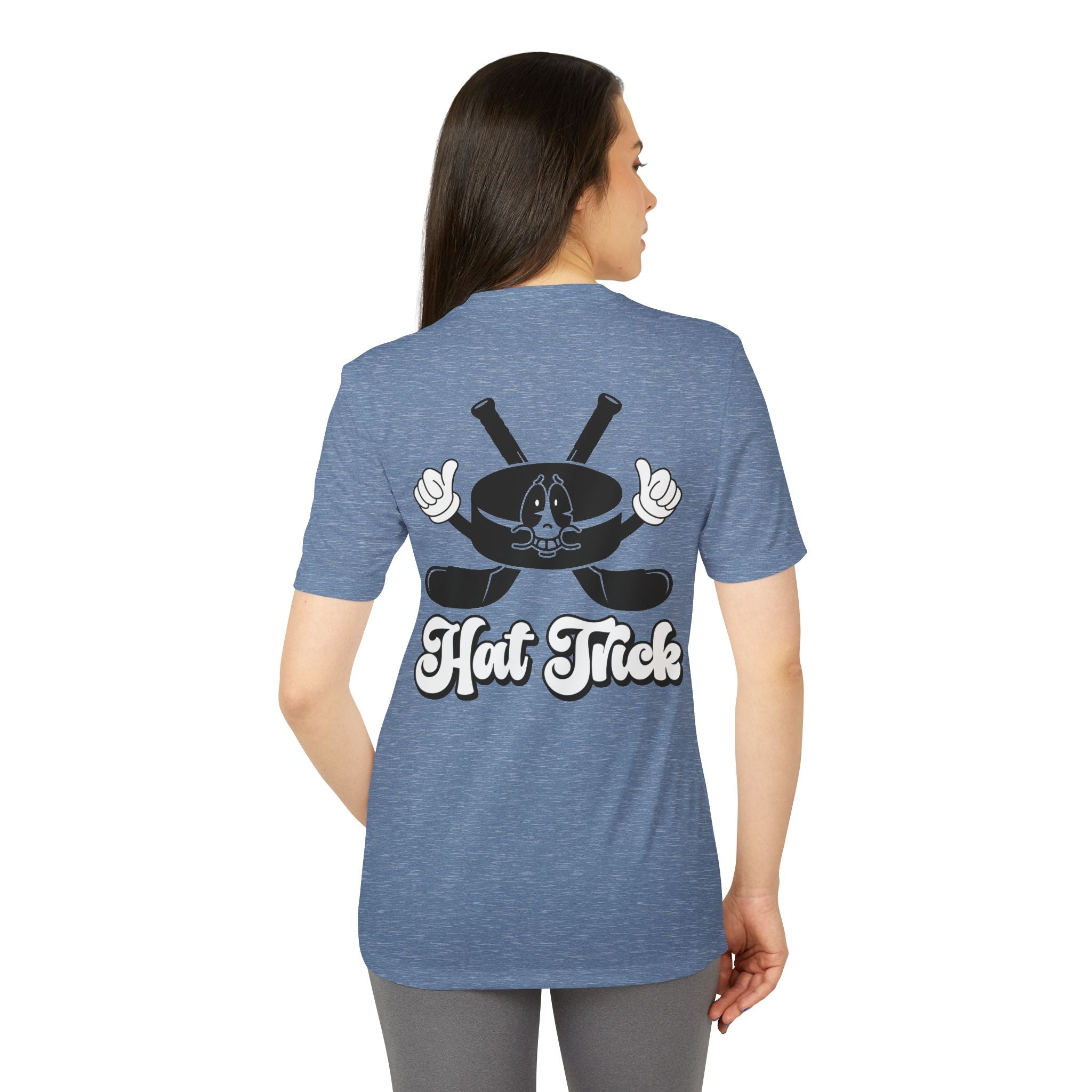 adidas Ice Hockey Hat Trick Back Print  Unisex Sport T-shirt