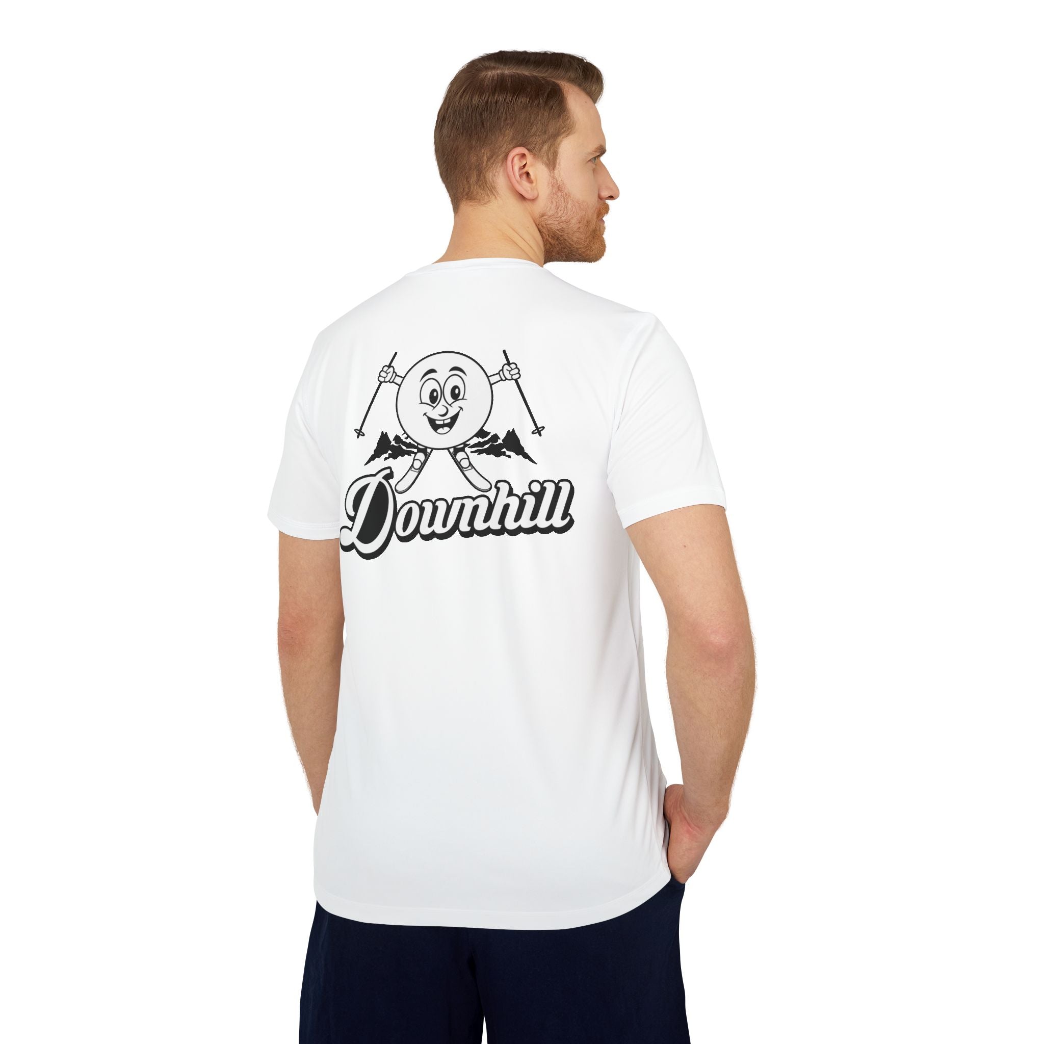 adidas Skiing Downhill Back Print Unisex Sport T-shirt