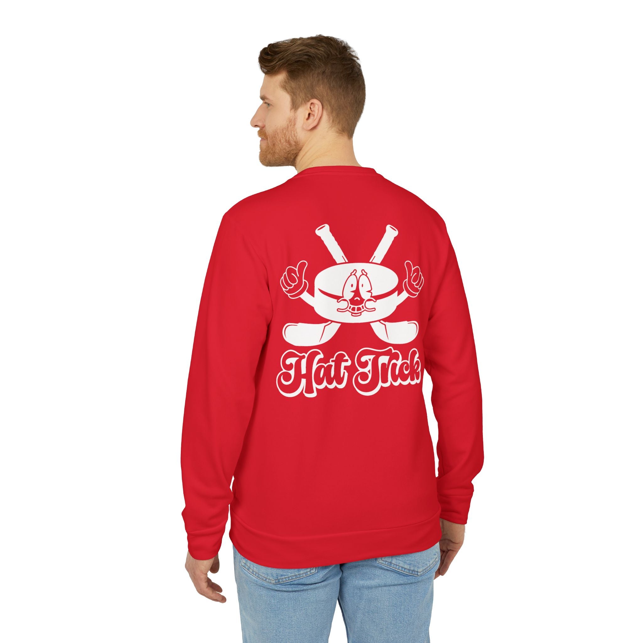 adidas Ice Hockey Hat Trick Back Print Unisex Sweatshirt