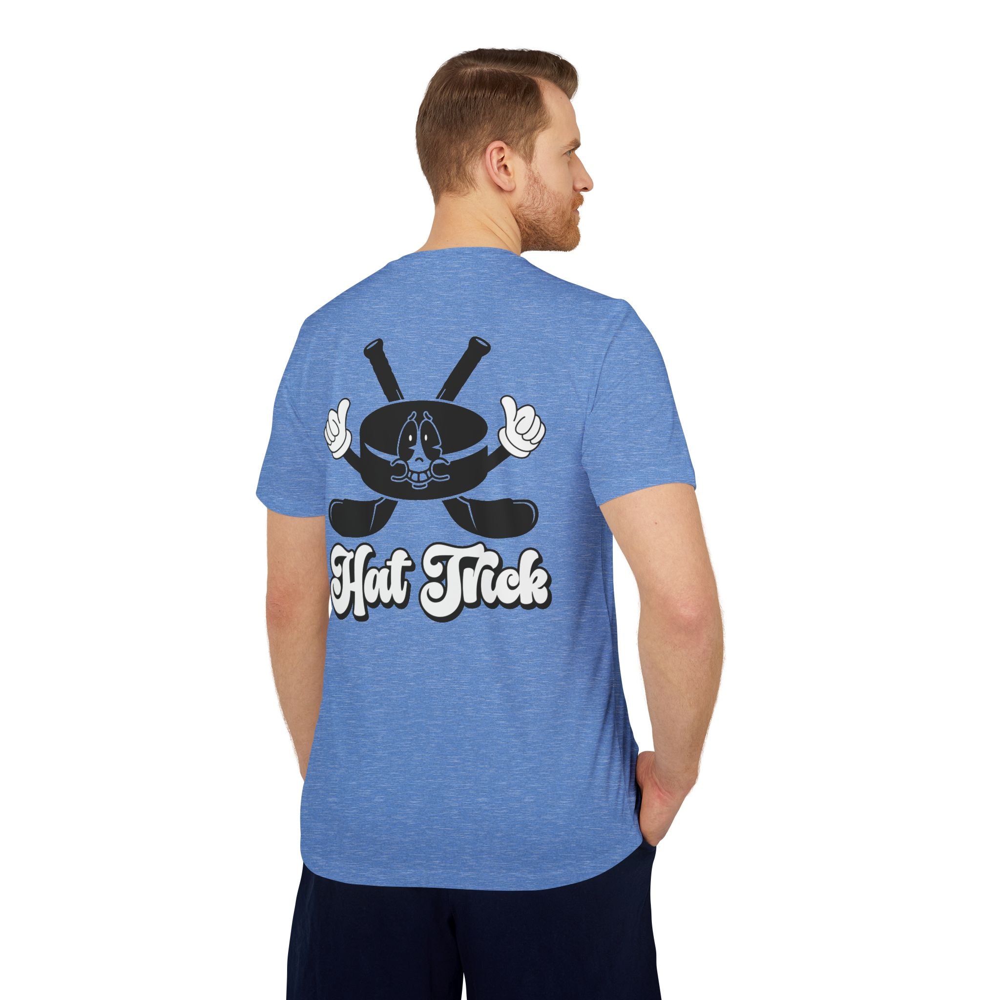 adidas Ice Hockey Hat Trick Back Print  Unisex Sport T-shirt