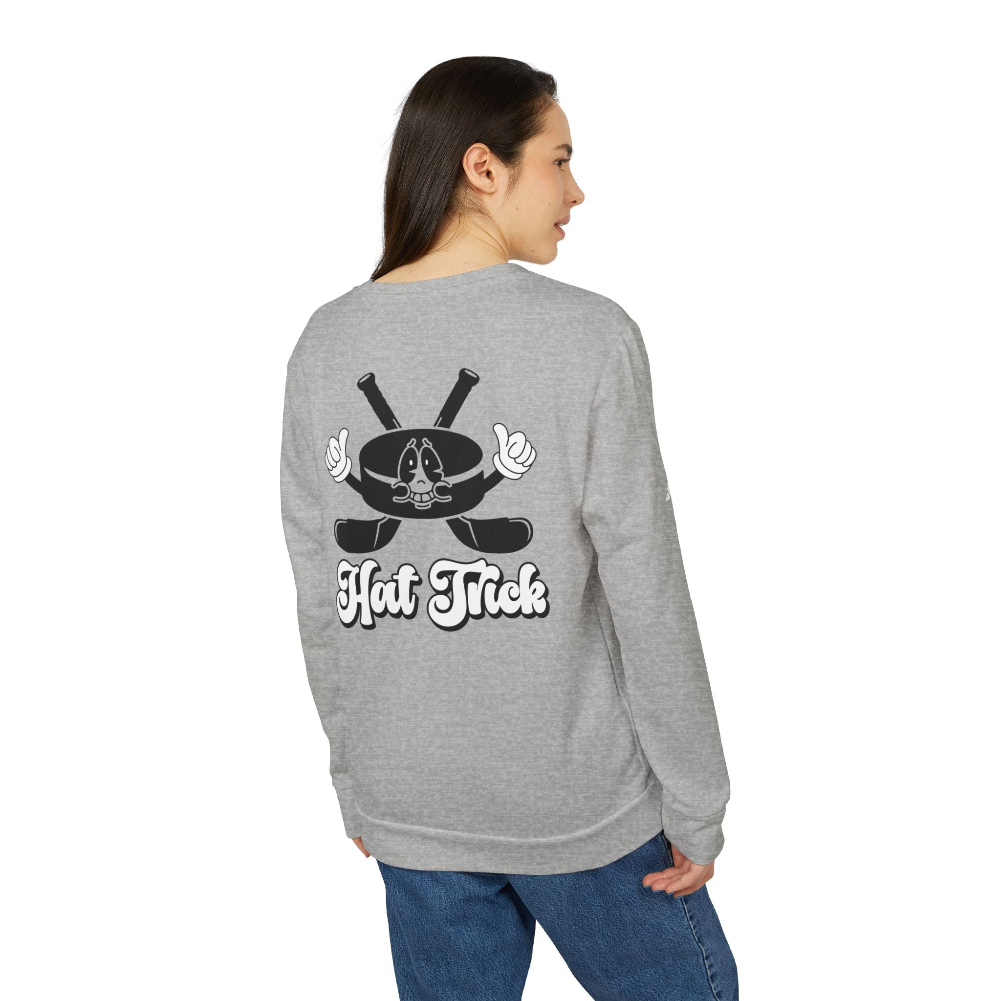 adidas Ice Hockey Hat Trick Back Print Unisex Sweatshirt