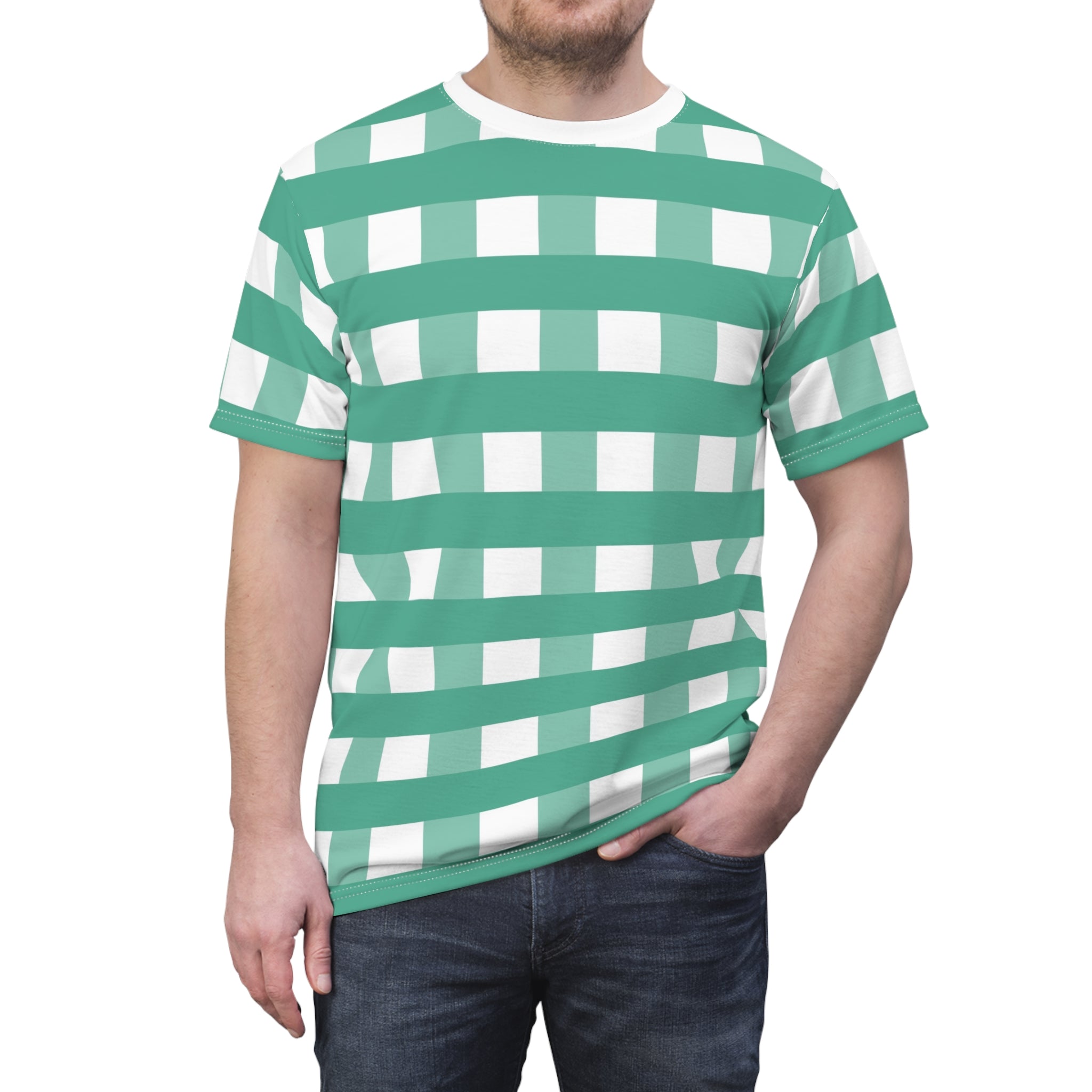 Unisex Checkered All Over Print Tee