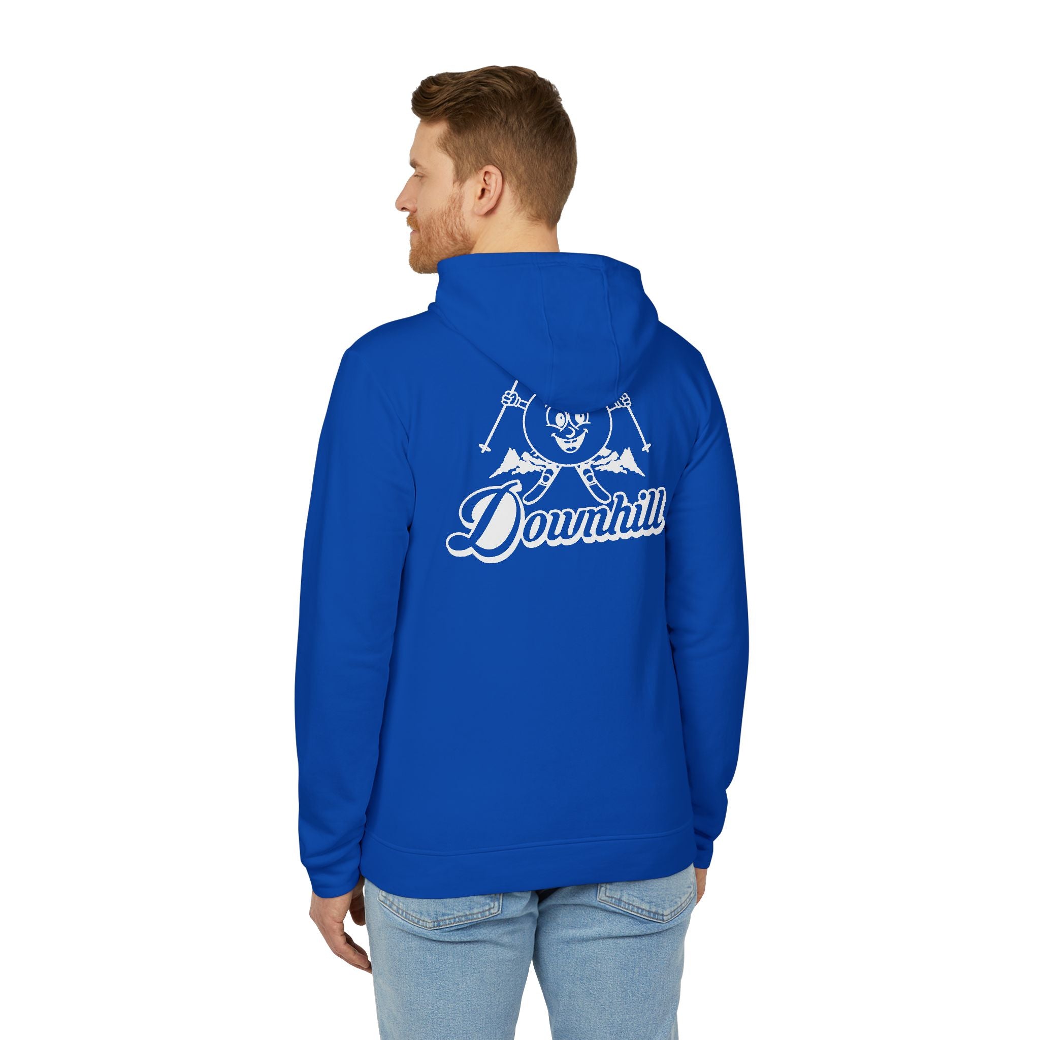 adidas Skiing Downhill Back Print Unisex Fleece Hoodie