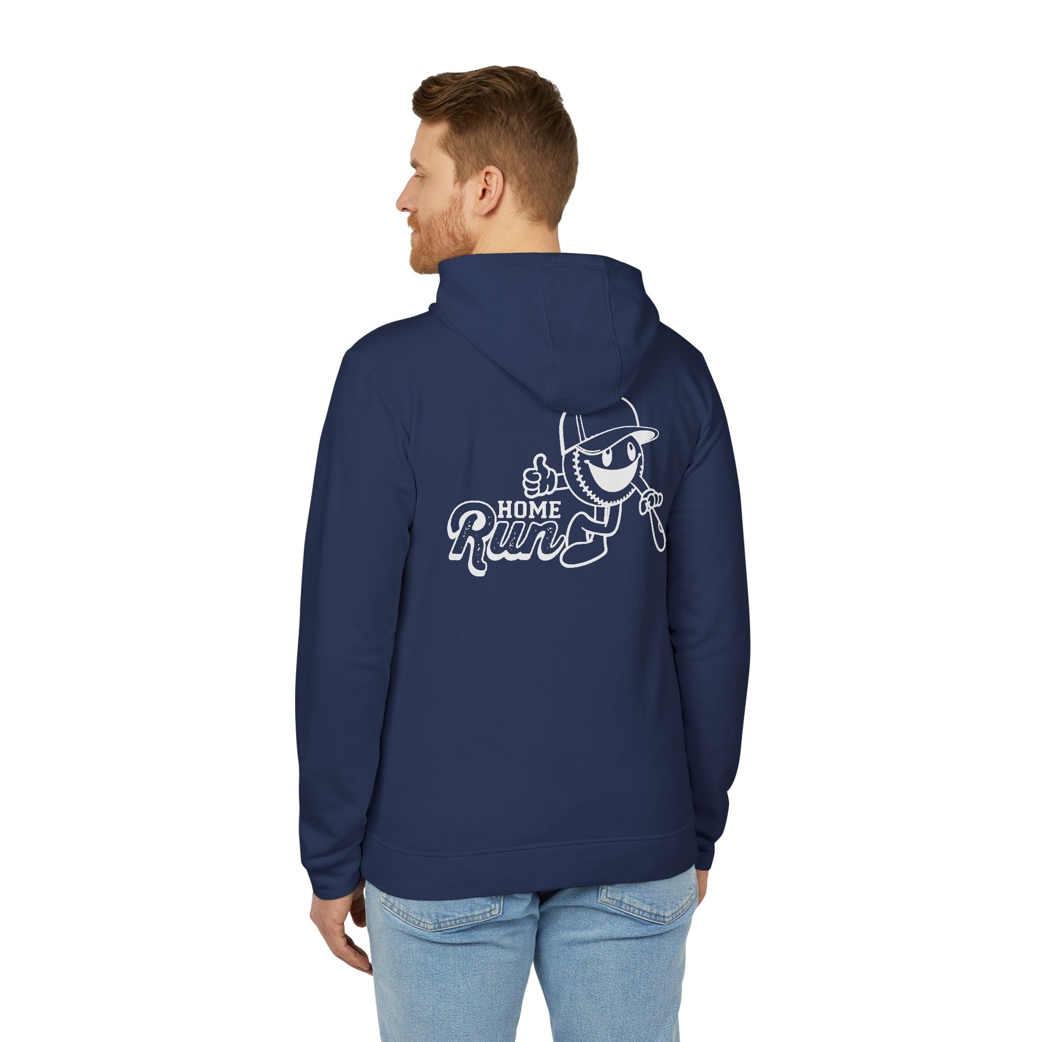 adidas Baseball Home Run Back Print Unisex Fleece Hoodie