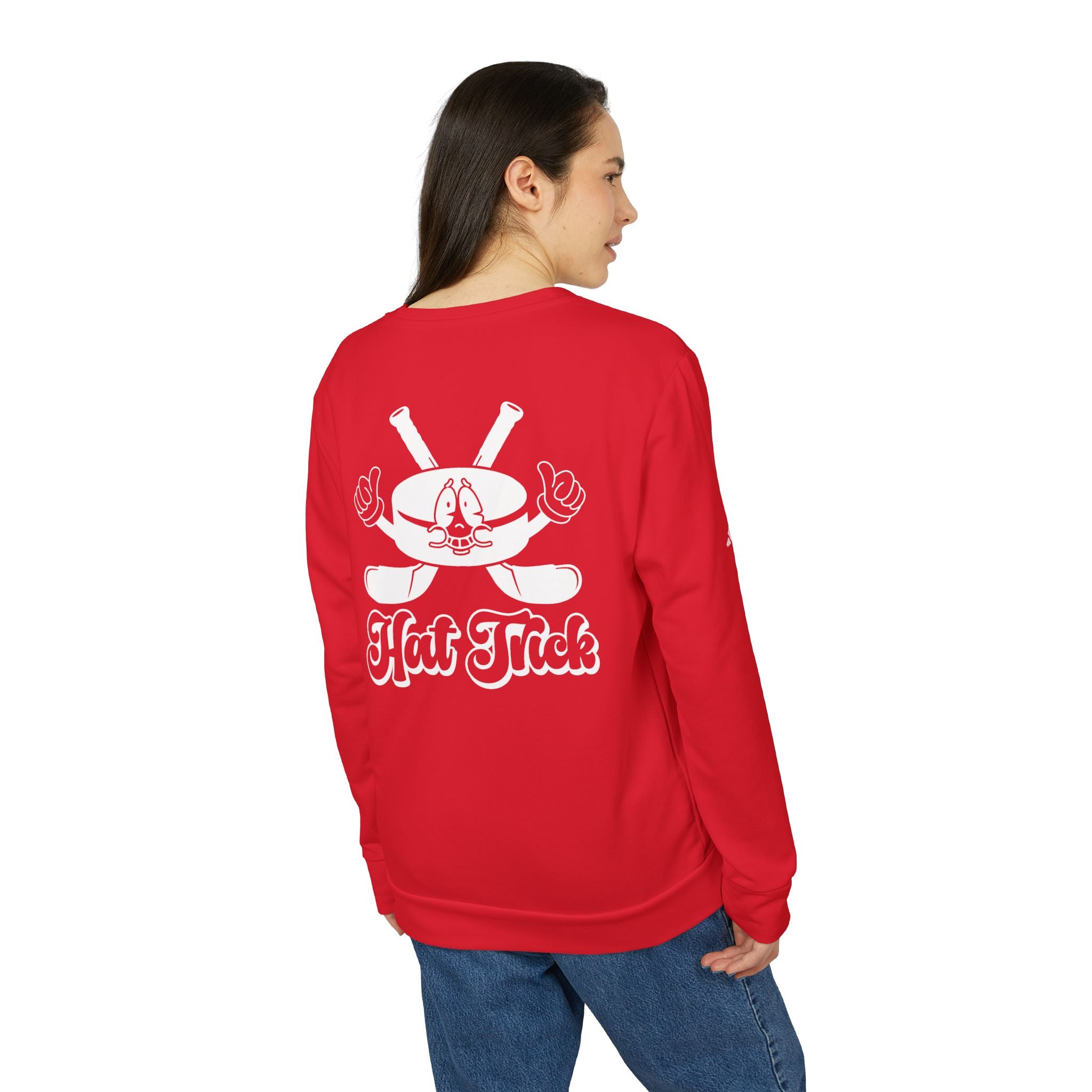 adidas Ice Hockey Hat Trick Back Print Unisex Sweatshirt