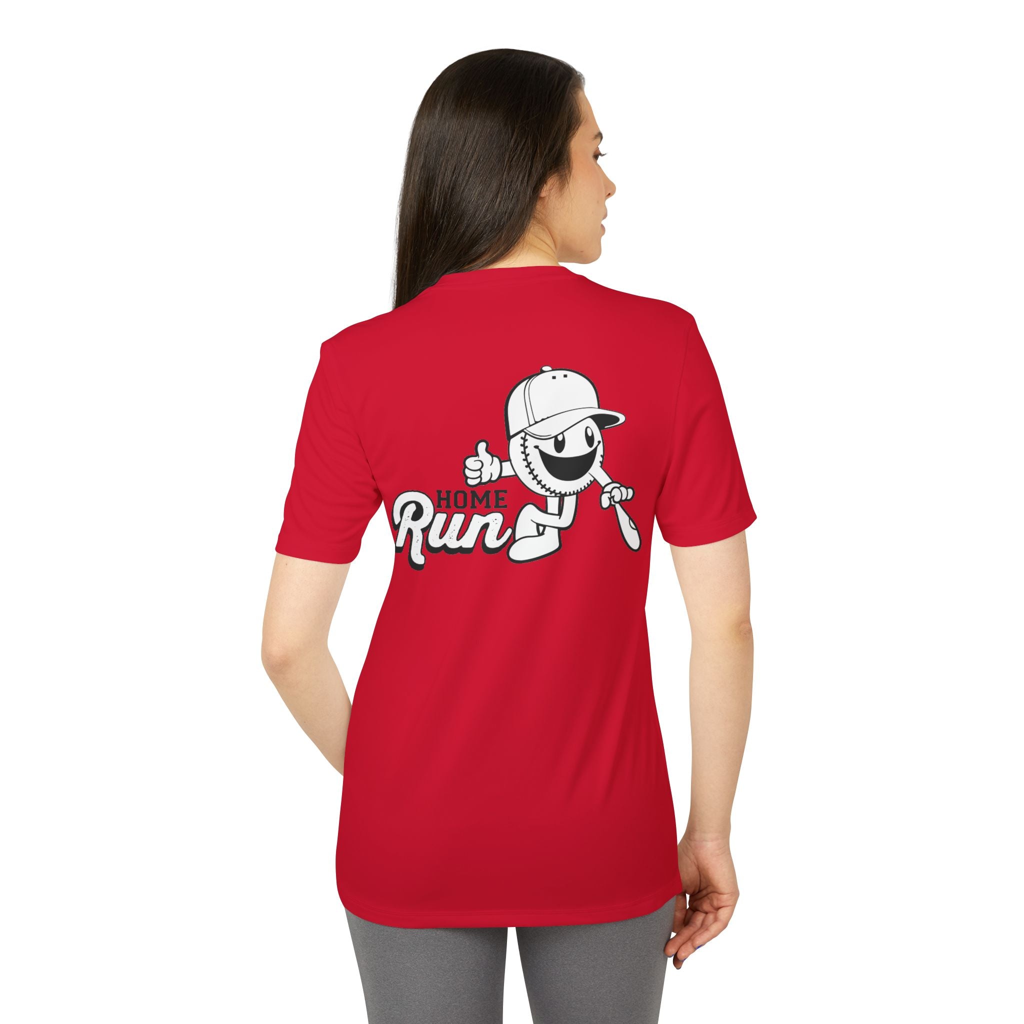 adidas Baseball Home Run Back Print Unisex Sport T-shirt