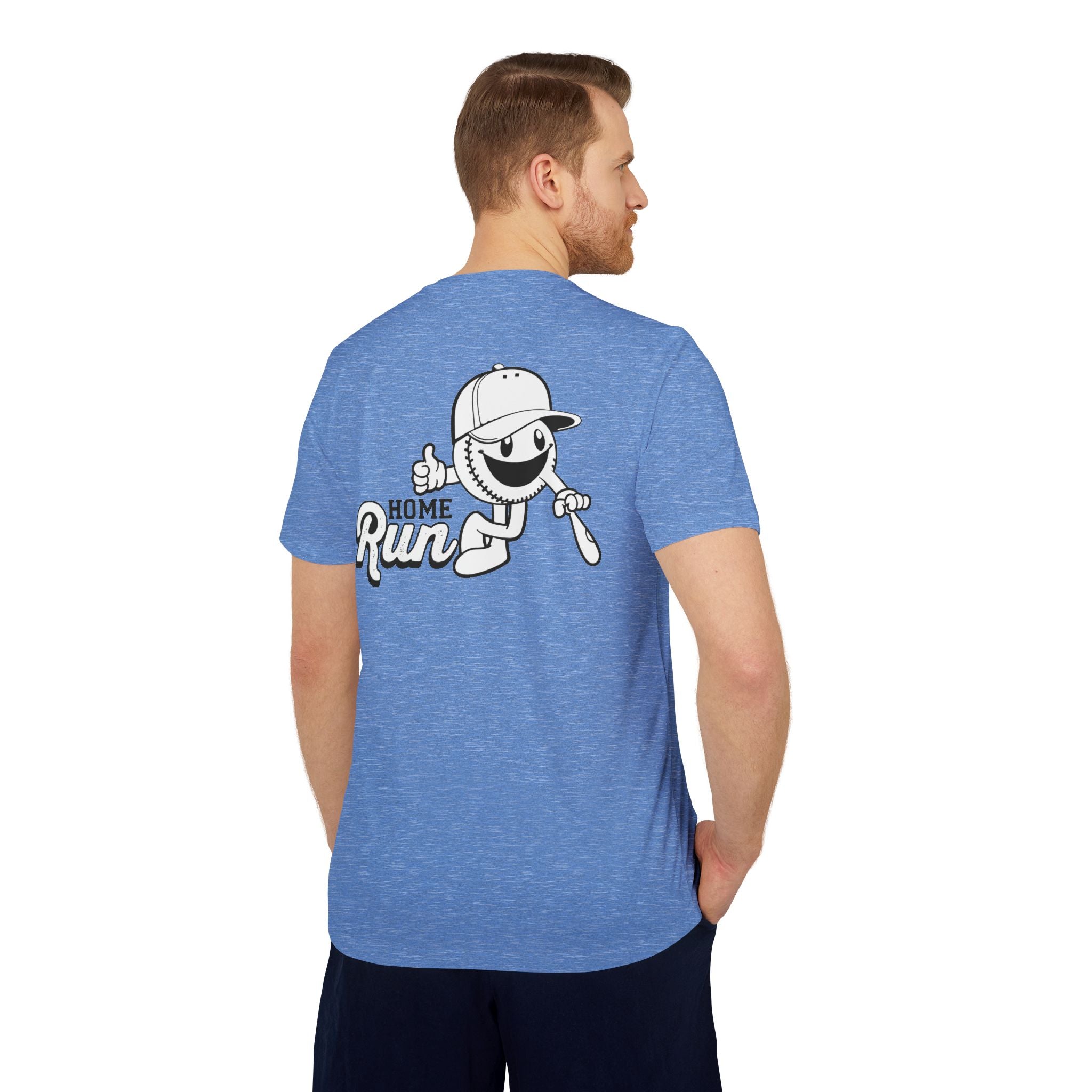 adidas Baseball Home Run Back Print Unisex Sport T-shirt