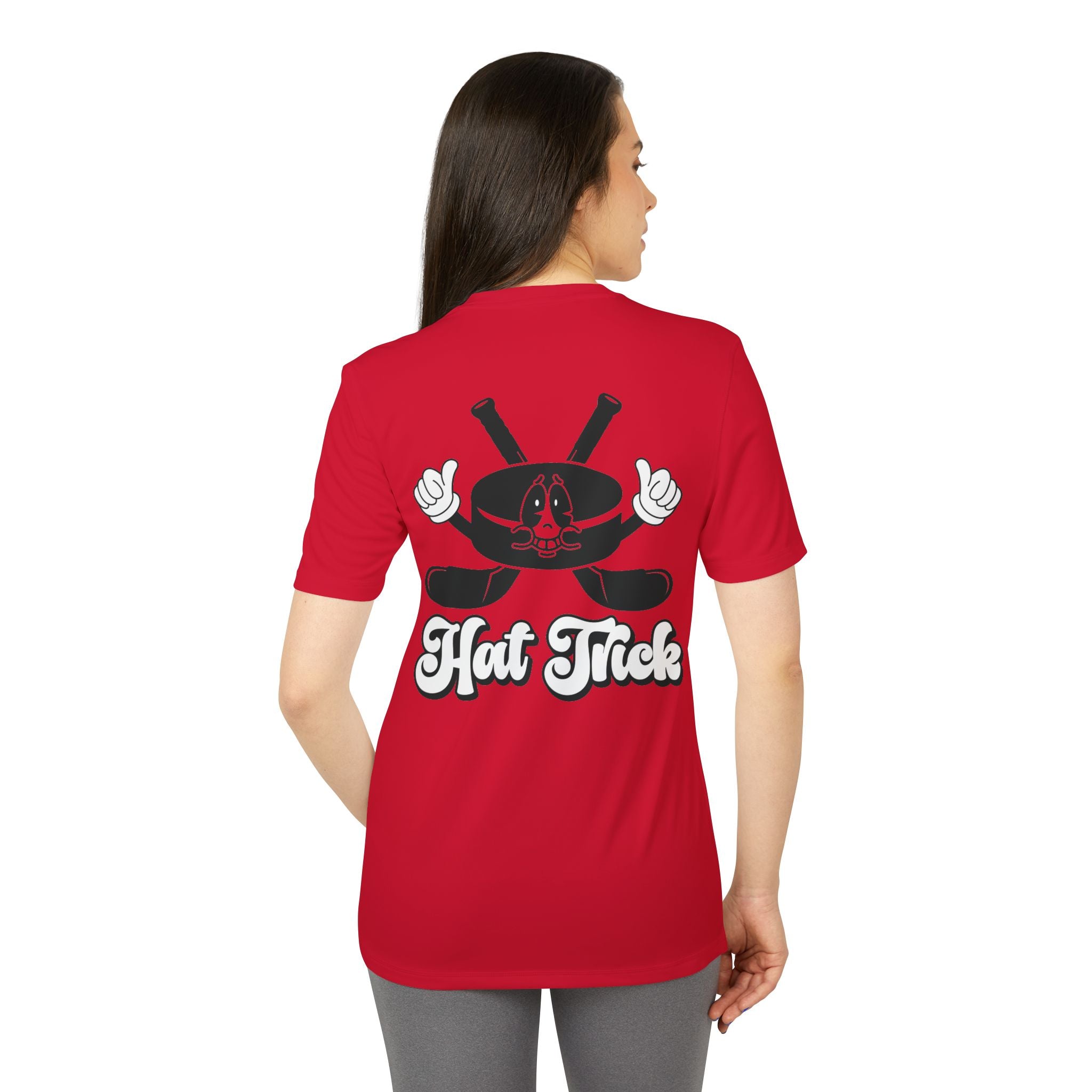 adidas Ice Hockey Hat Trick Back Print  Unisex Sport T-shirt