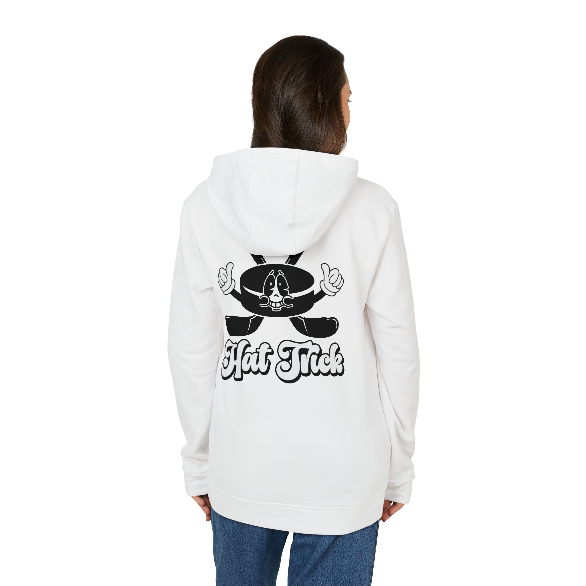 adidas Ice Hockey Hat Trick Back Print Unisex Fleece Hoodie